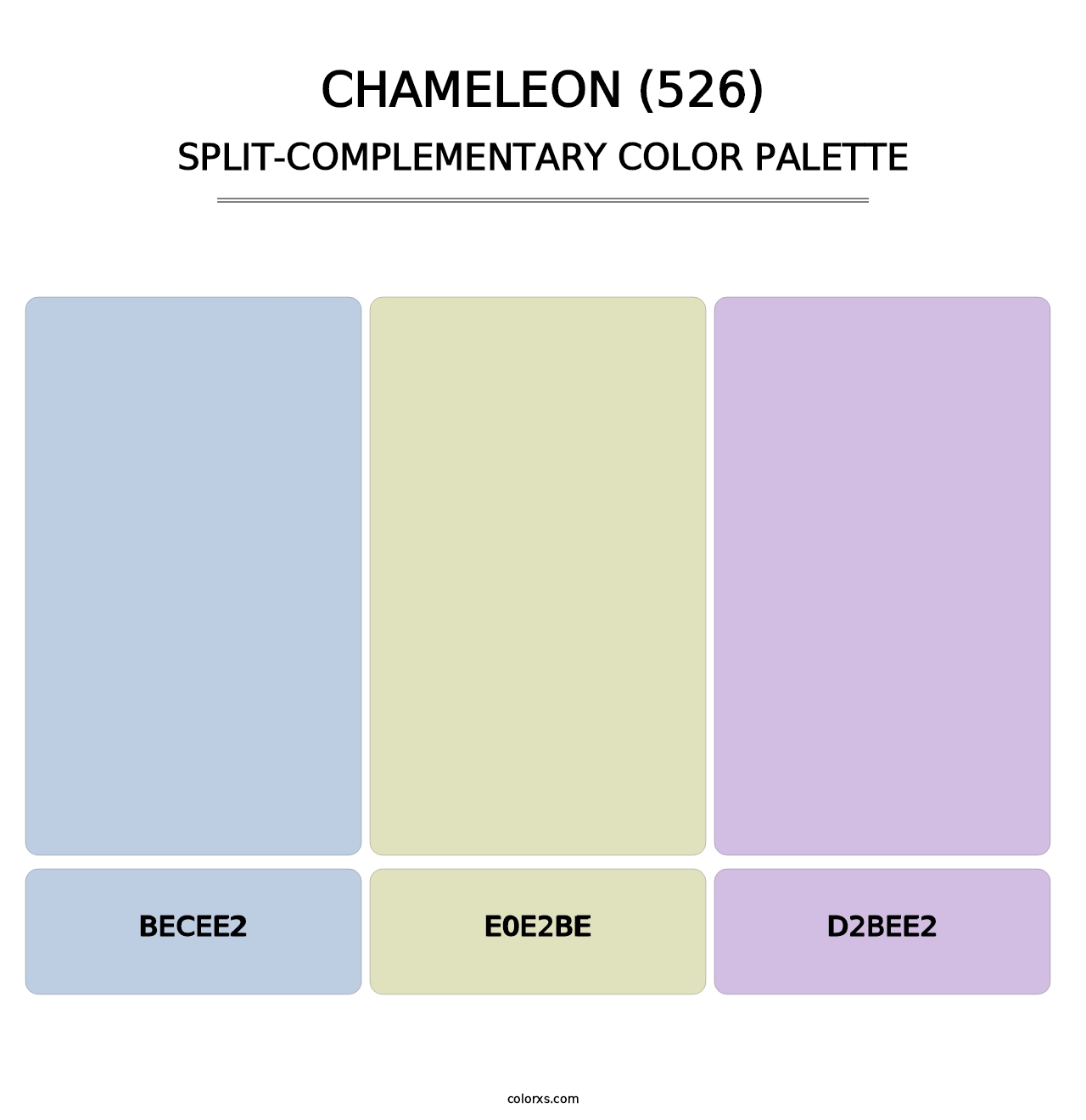 Chameleon (526) - Split-Complementary Color Palette