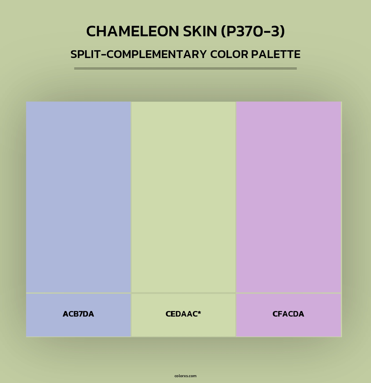 Chameleon Skin (P370-3) - Split-Complementary Color Palette