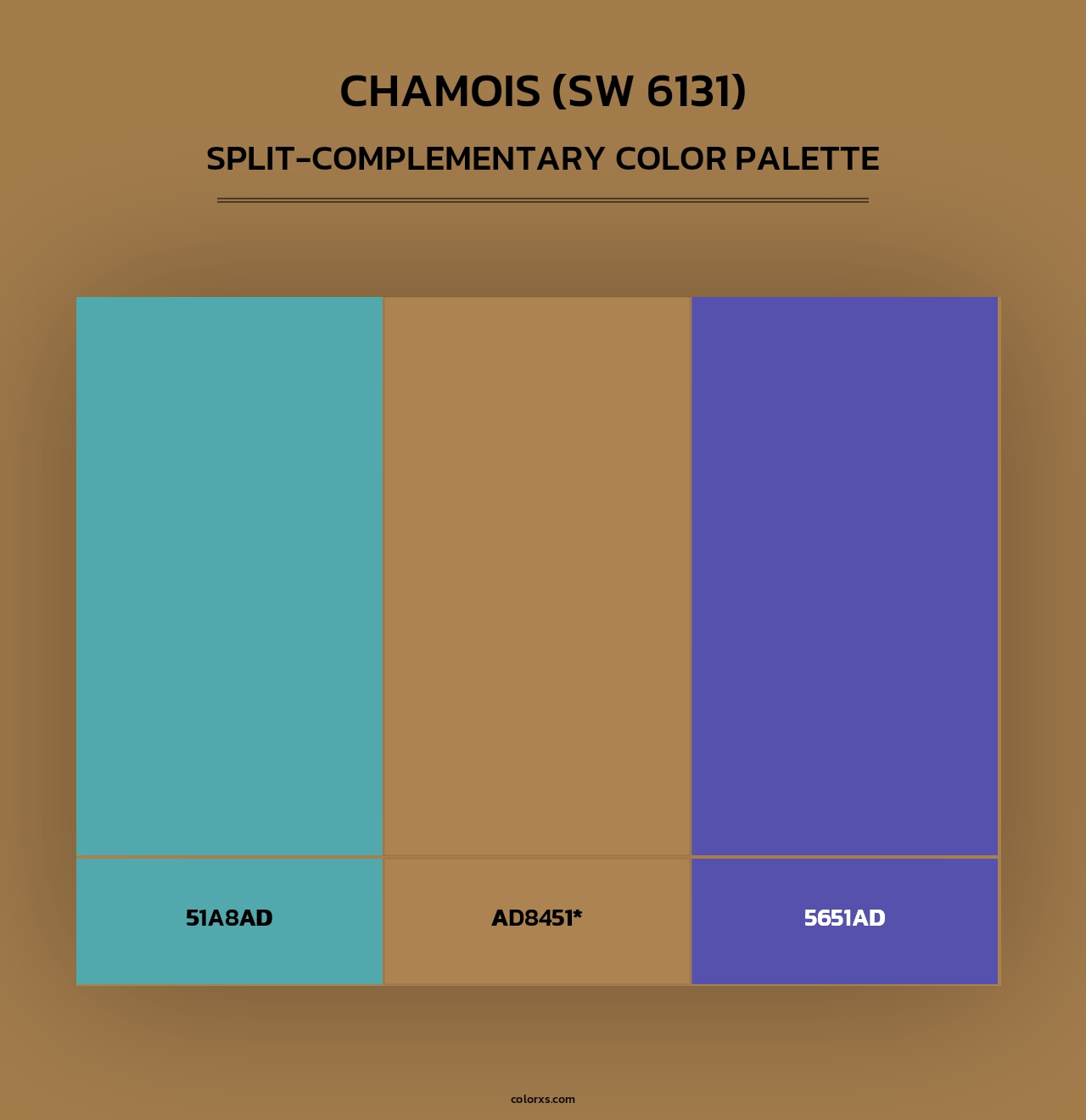 Chamois (SW 6131) - Split-Complementary Color Palette