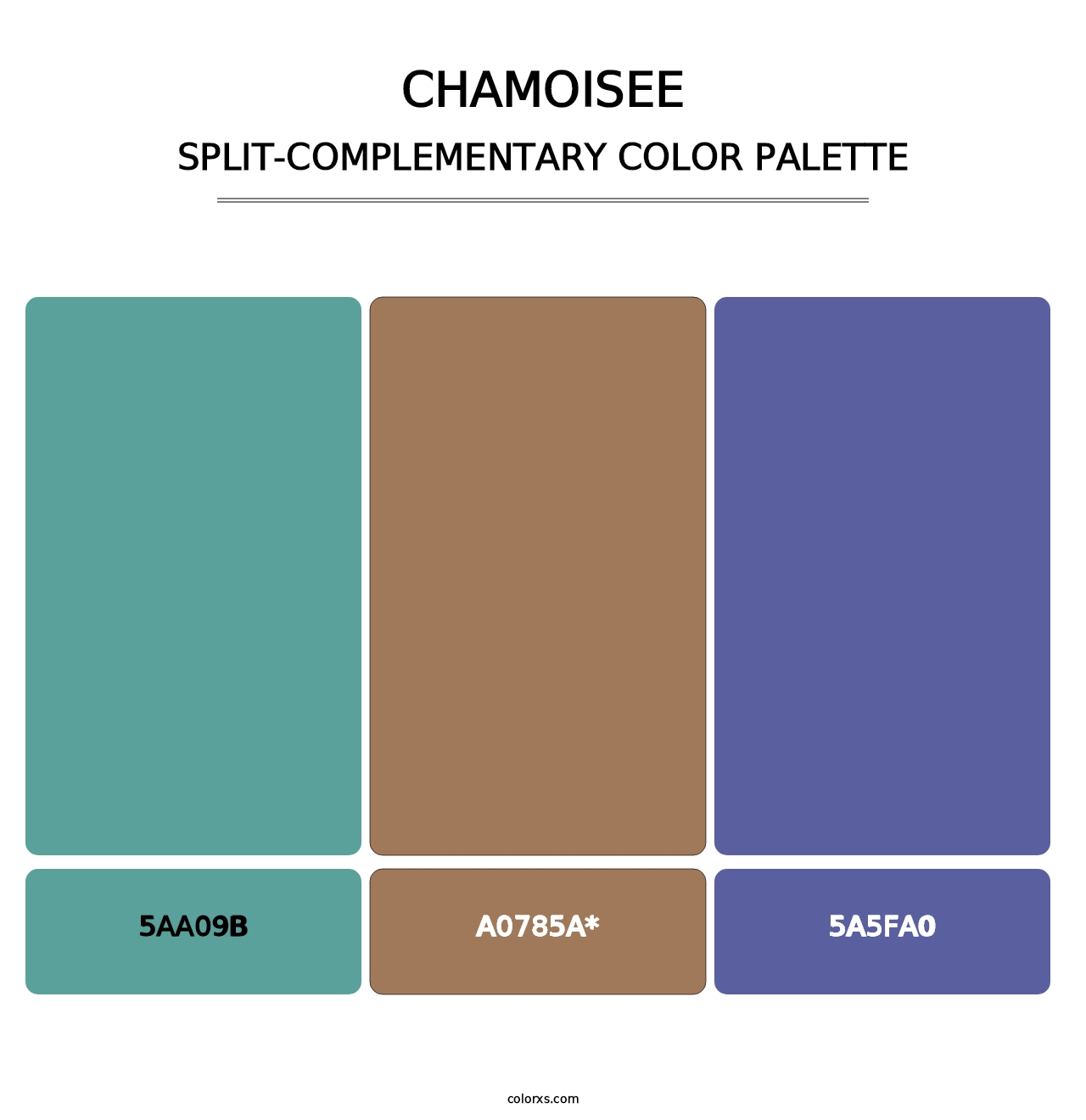 Chamoisee - Split-Complementary Color Palette
