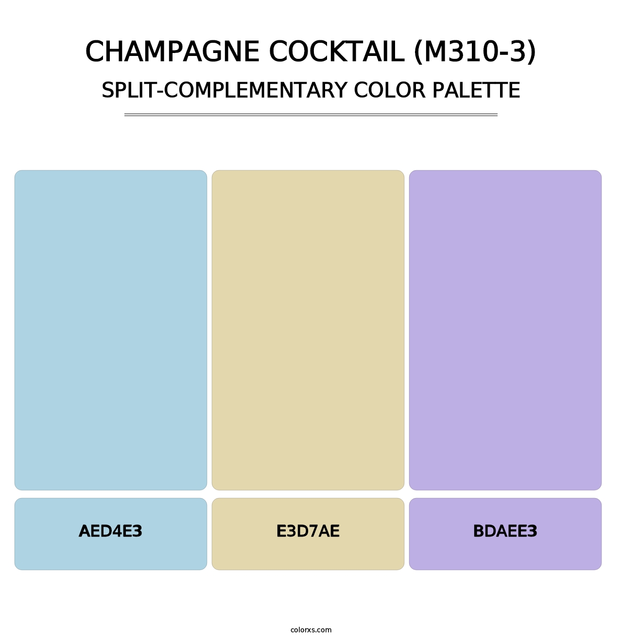 Champagne Cocktail (M310-3) - Split-Complementary Color Palette