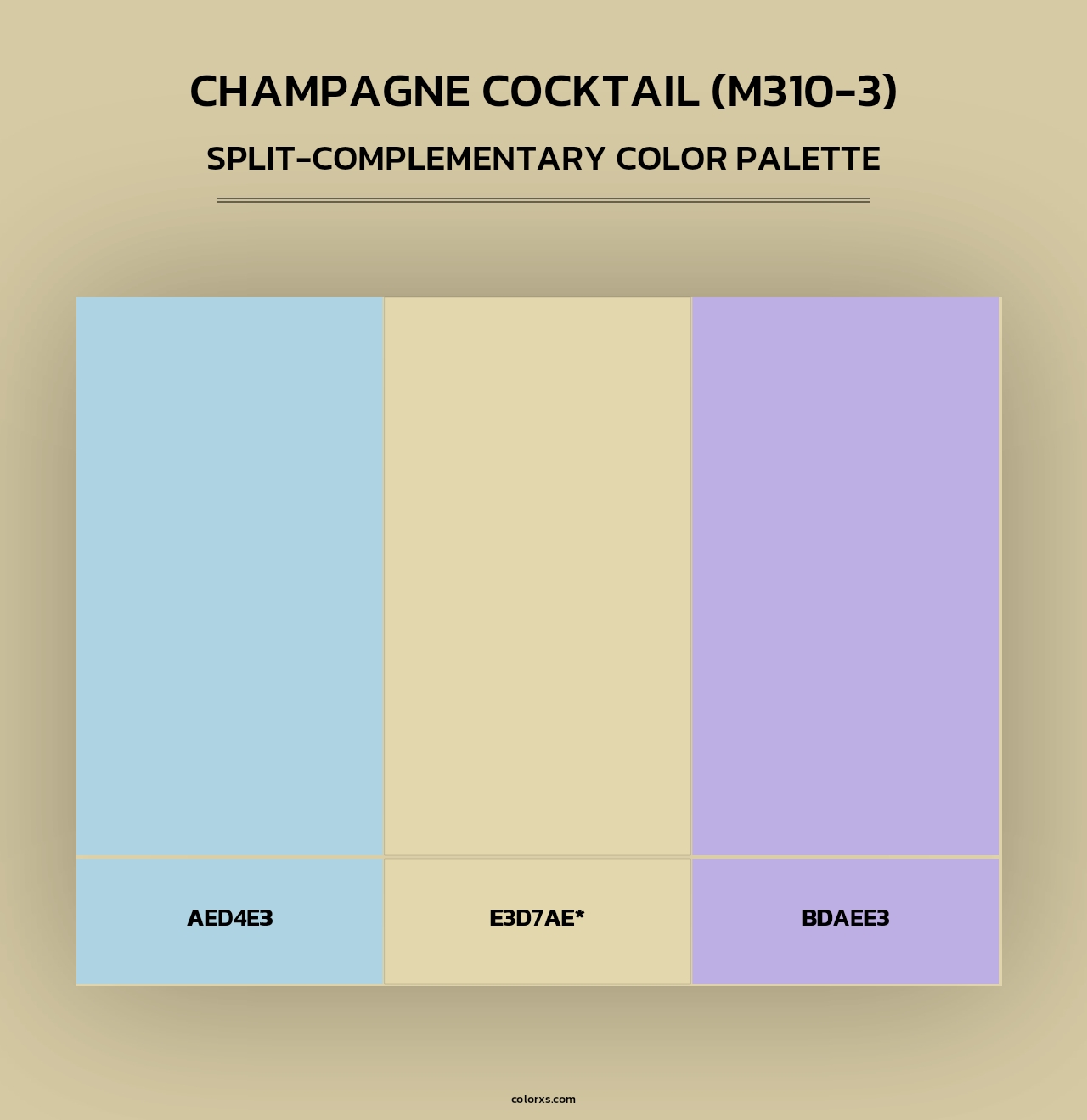 Champagne Cocktail (M310-3) - Split-Complementary Color Palette