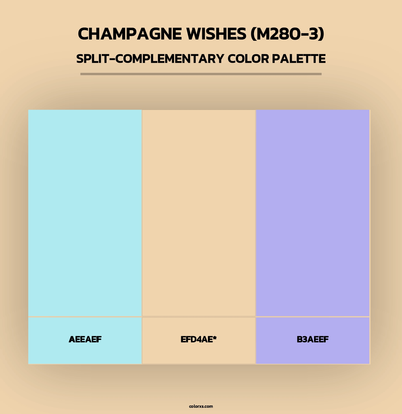 Champagne Wishes (M280-3) - Split-Complementary Color Palette