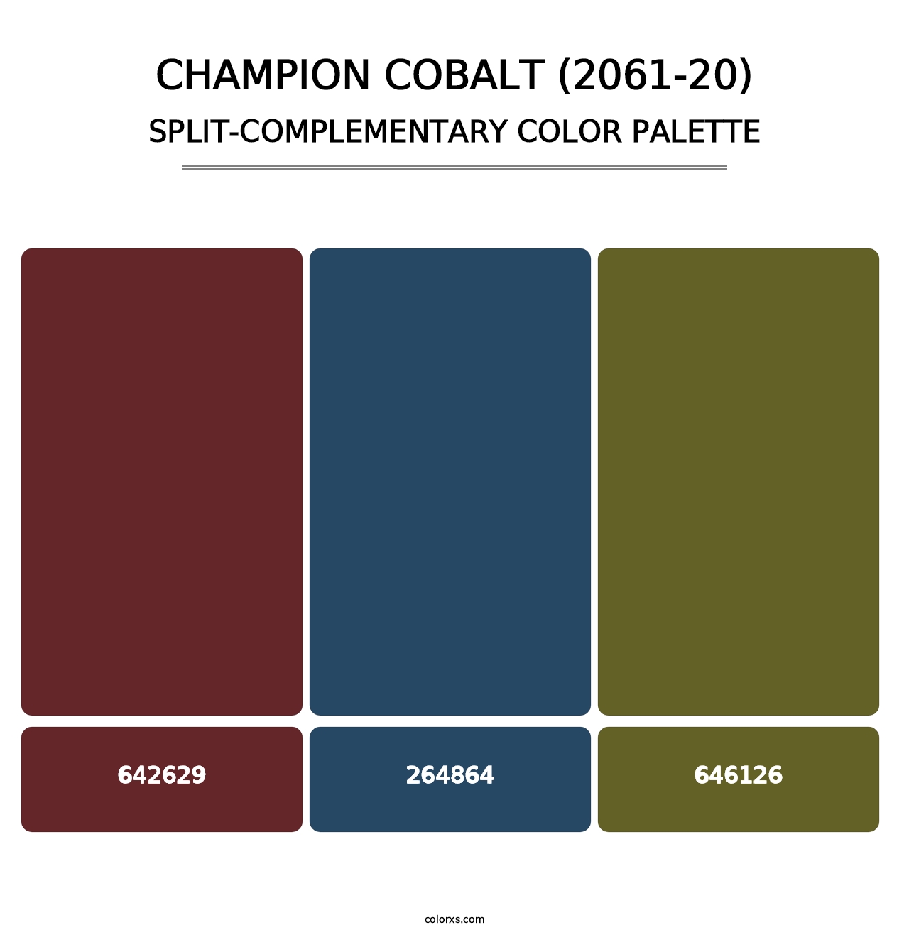 Champion Cobalt (2061-20) - Split-Complementary Color Palette