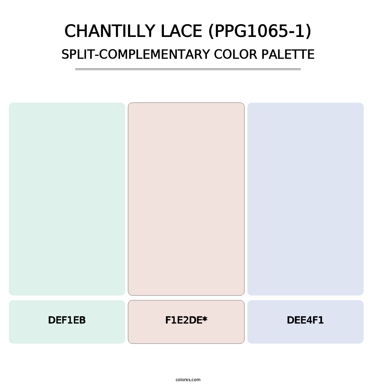 Chantilly Lace (PPG1065-1) - Split-Complementary Color Palette