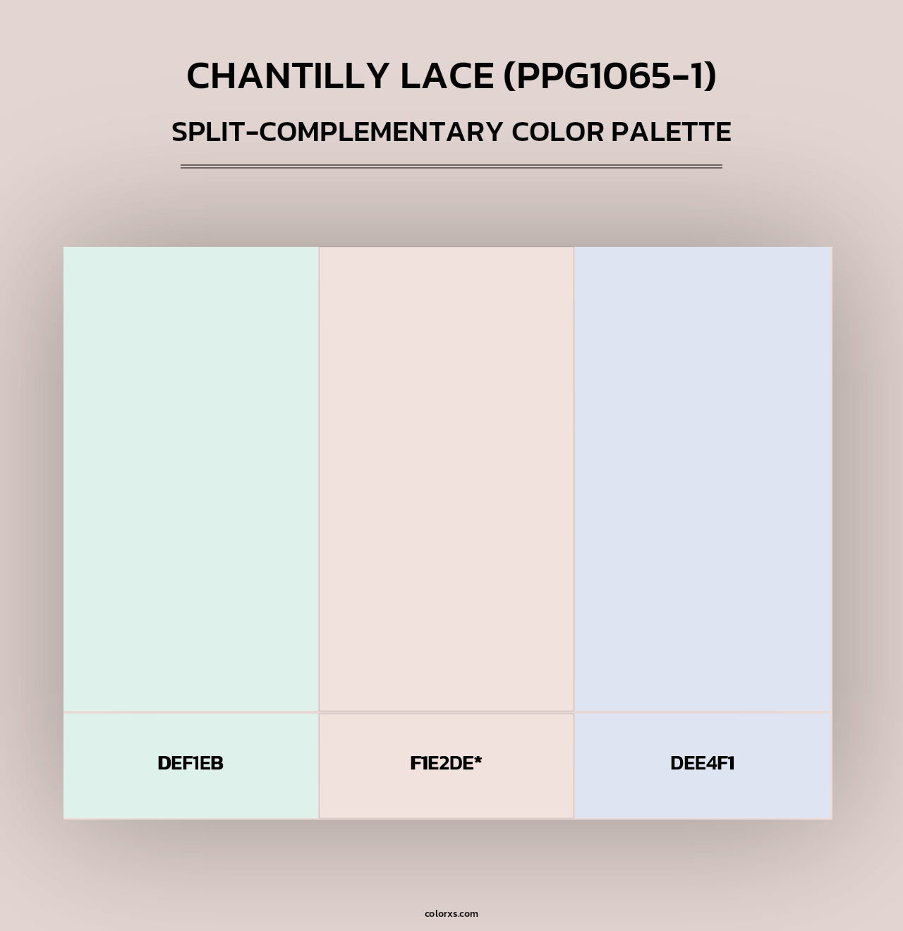 Chantilly Lace (PPG1065-1) - Split-Complementary Color Palette