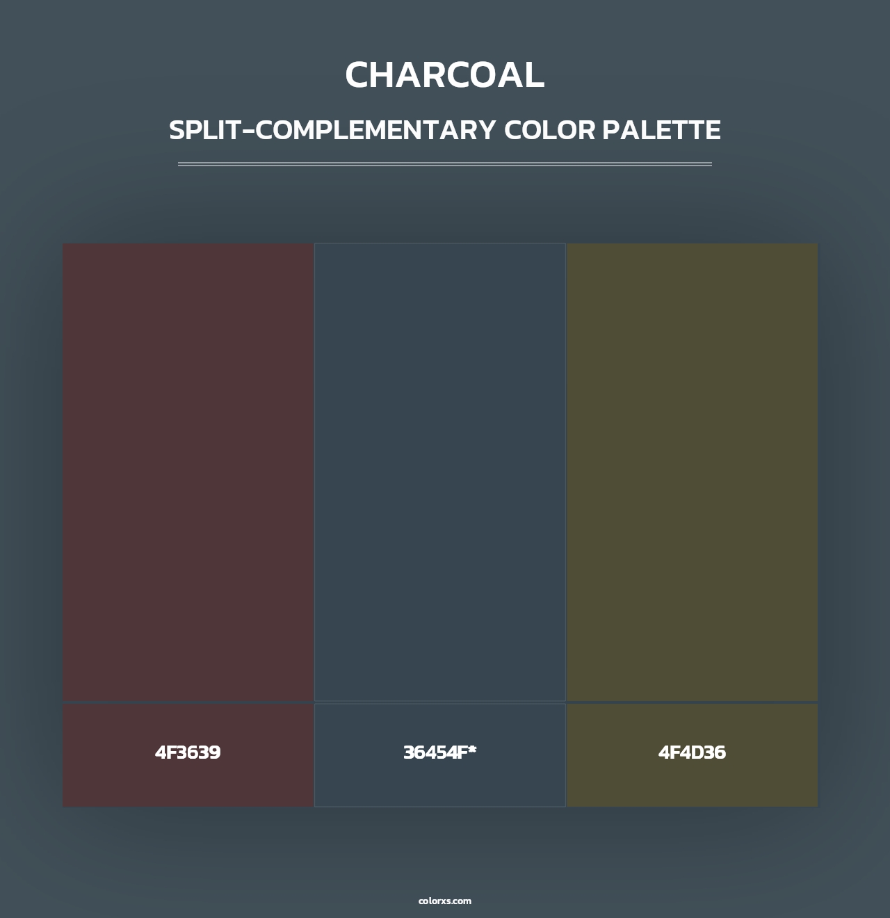 Charcoal - Split-Complementary Color Palette