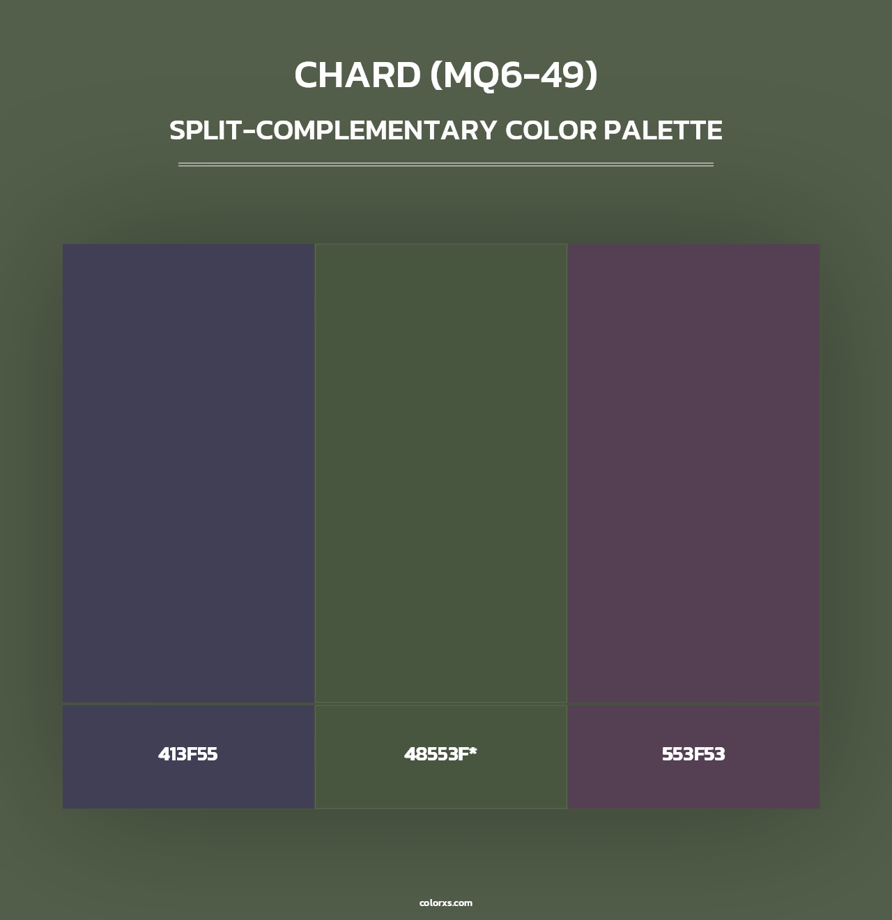 Chard (MQ6-49) - Split-Complementary Color Palette