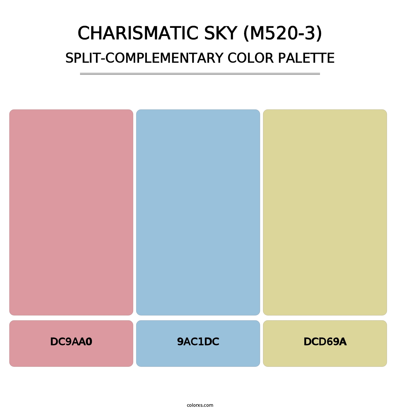 Charismatic Sky (M520-3) - Split-Complementary Color Palette