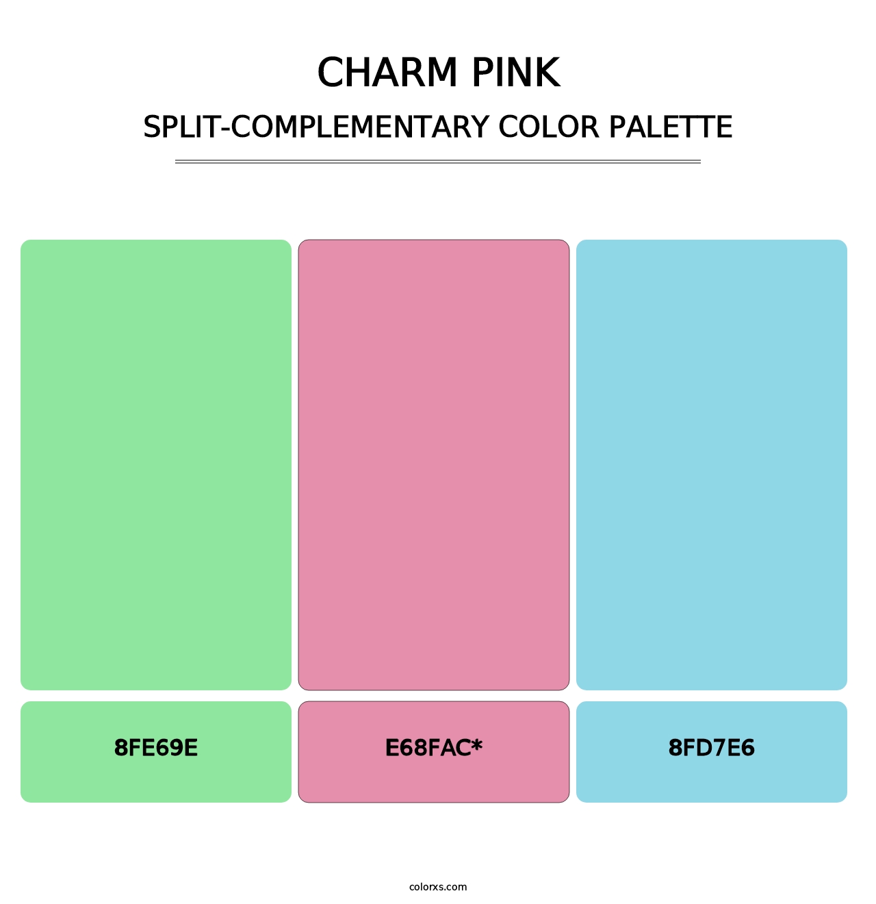 Charm Pink - Split-Complementary Color Palette