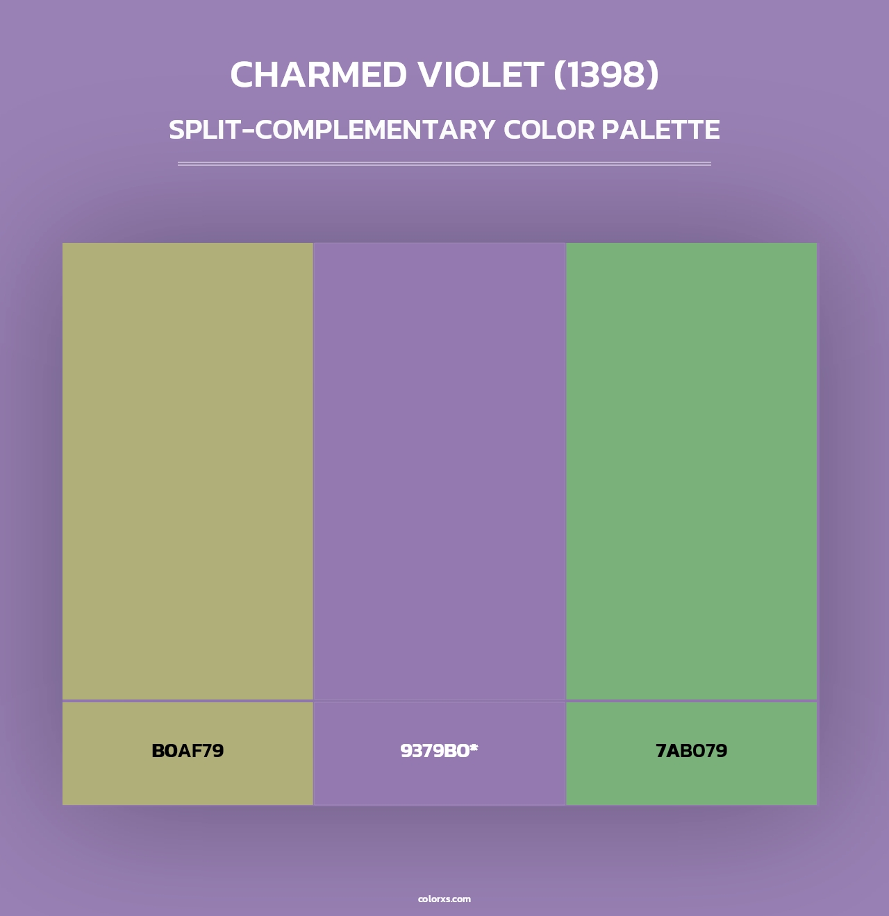 Charmed Violet (1398) - Split-Complementary Color Palette