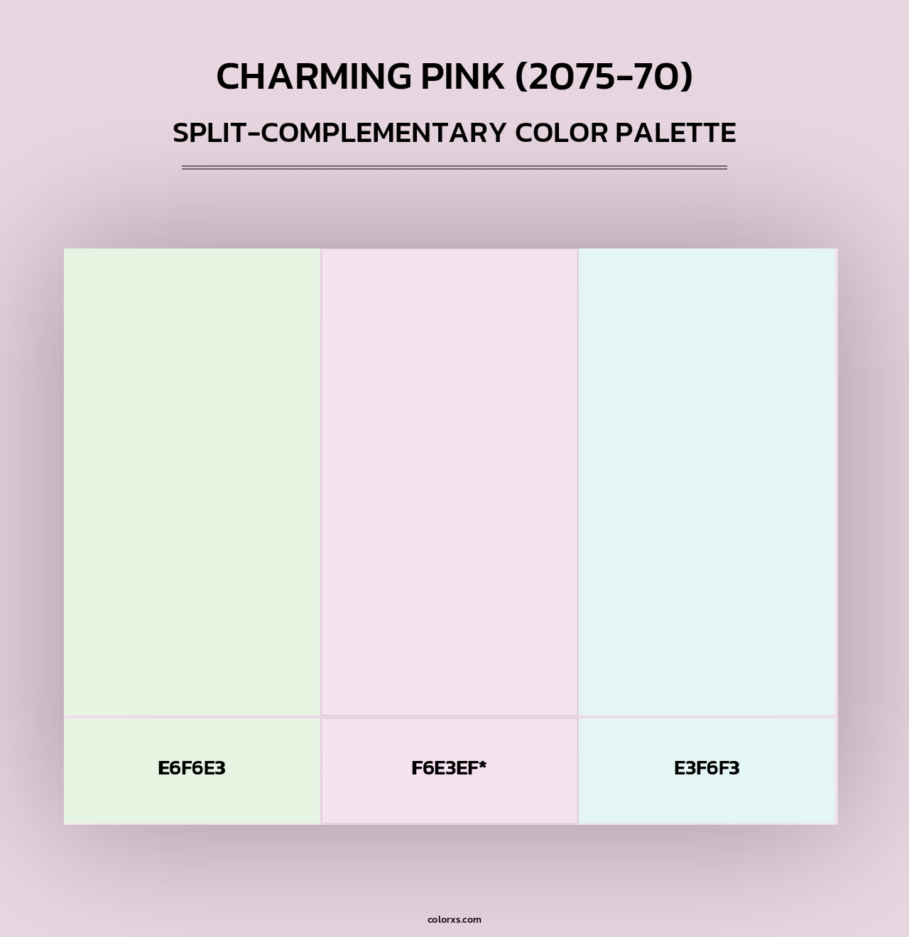 Charming Pink (2075-70) - Split-Complementary Color Palette