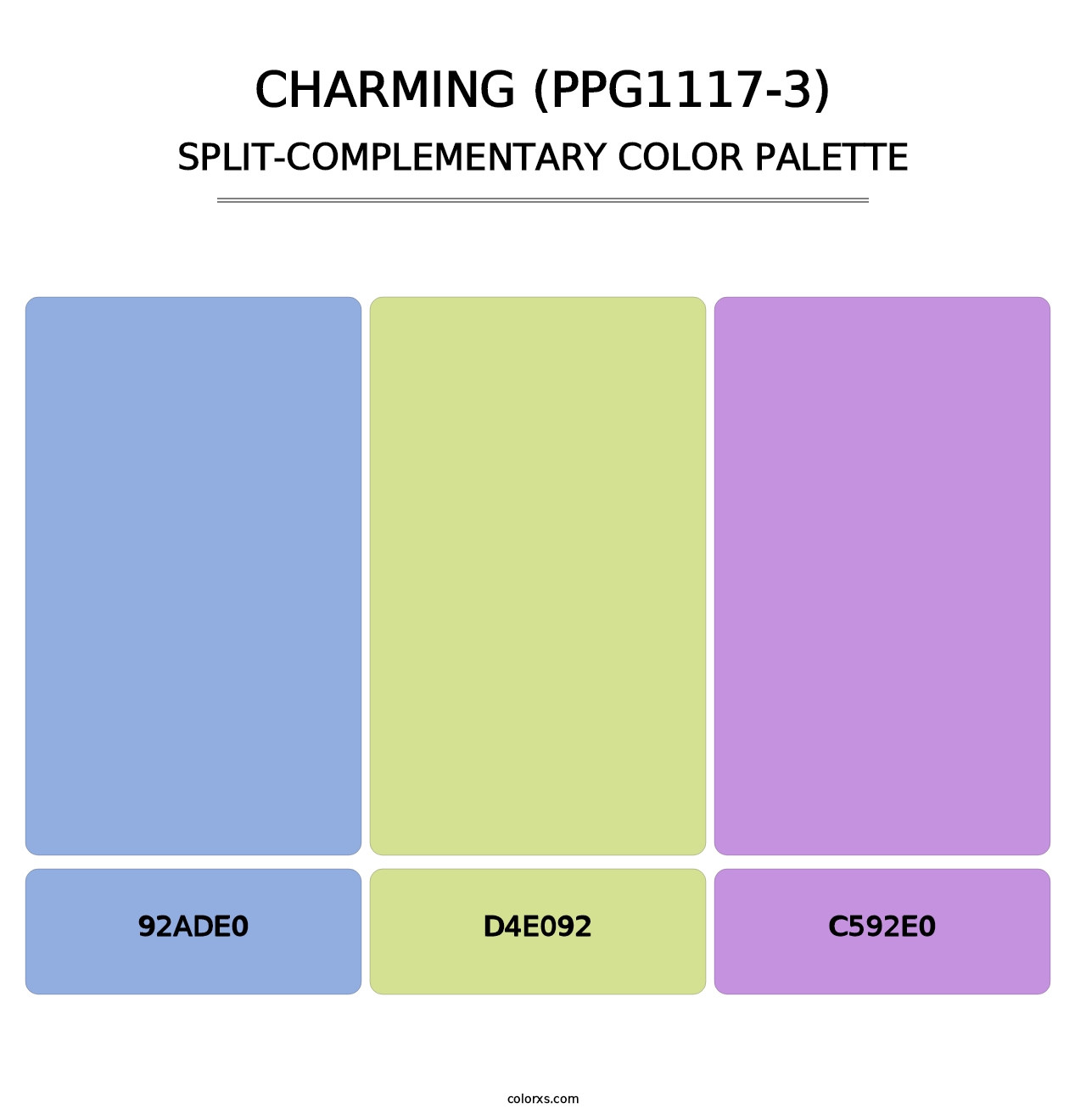 Charming (PPG1117-3) - Split-Complementary Color Palette
