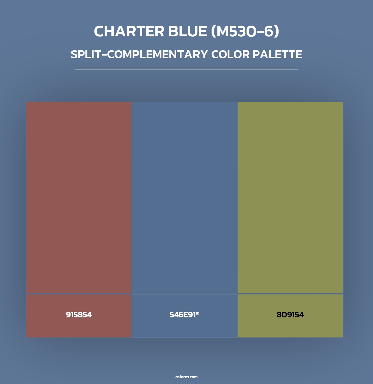 Charter Blue (M530-6) - Split-Complementary Color Palette