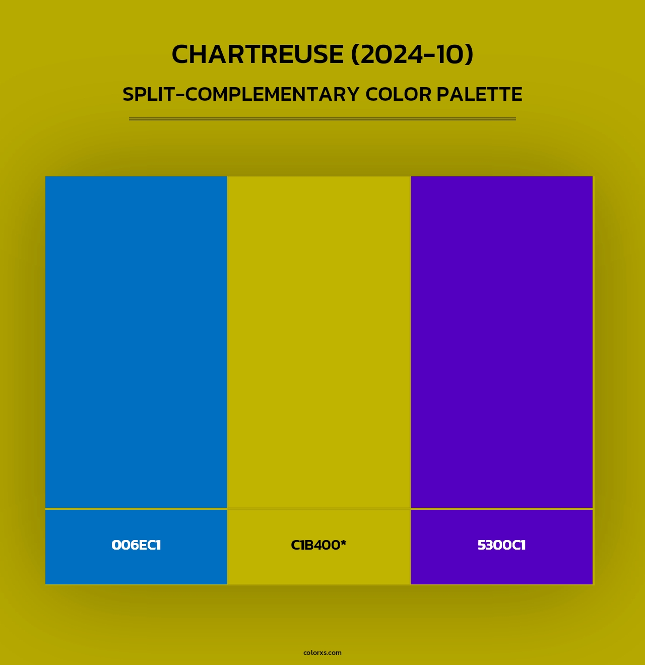 Chartreuse (2024-10) - Split-Complementary Color Palette