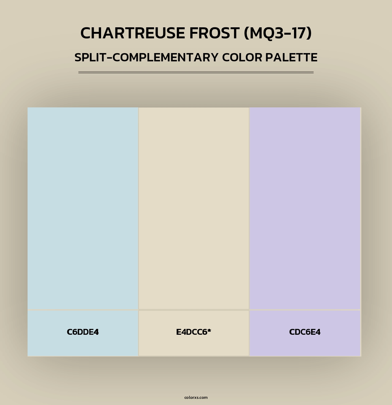 Chartreuse Frost (MQ3-17) - Split-Complementary Color Palette