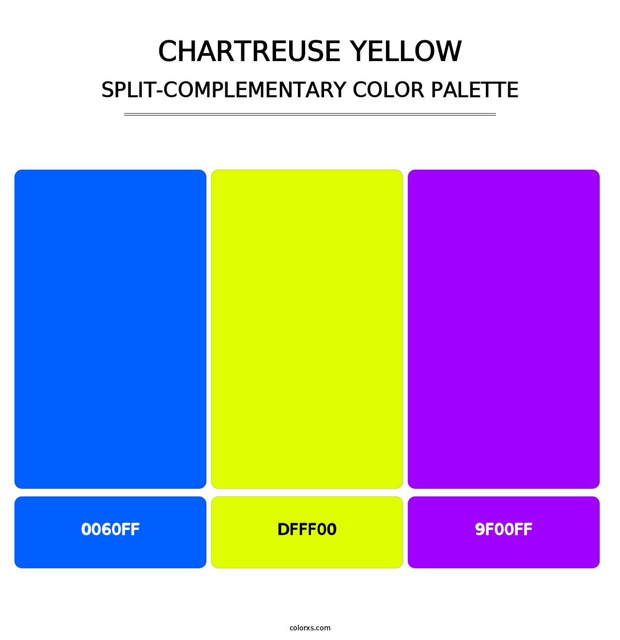 Chartreuse Yellow - Split-Complementary Color Palette