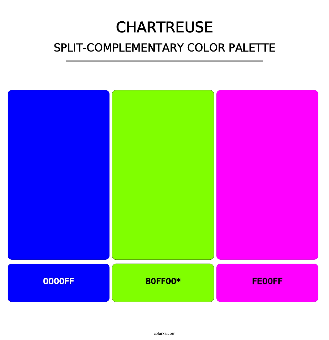 Chartreuse - Split-Complementary Color Palette