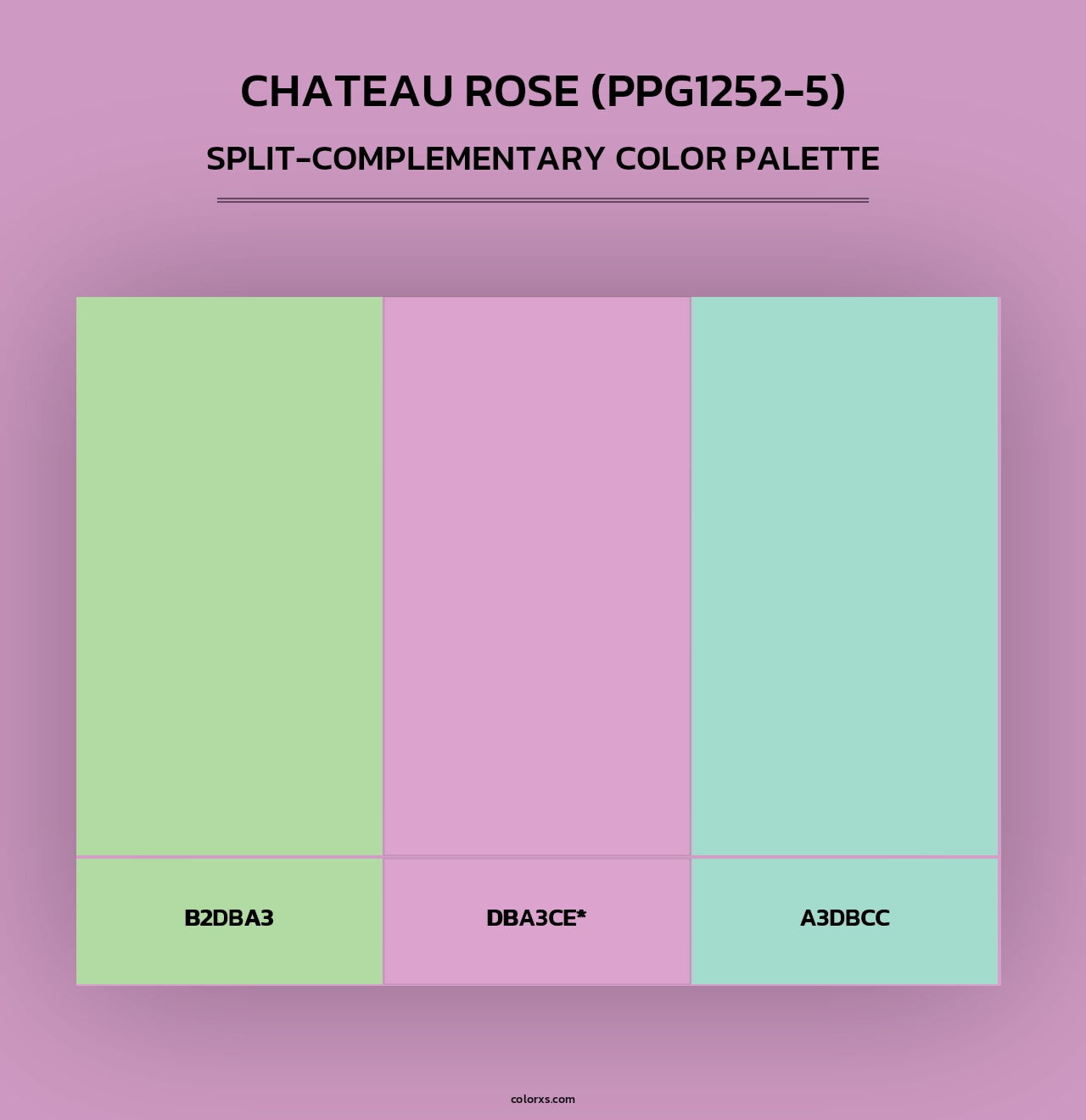 Chateau Rose (PPG1252-5) - Split-Complementary Color Palette