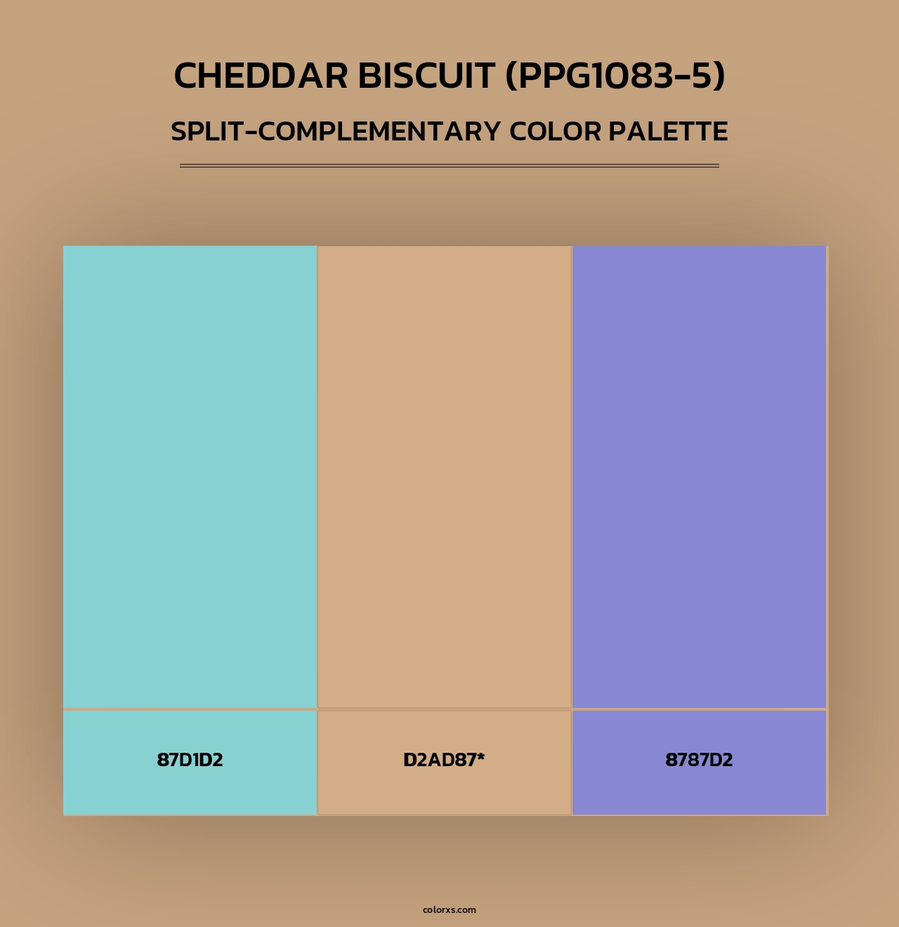 Cheddar Biscuit (PPG1083-5) - Split-Complementary Color Palette