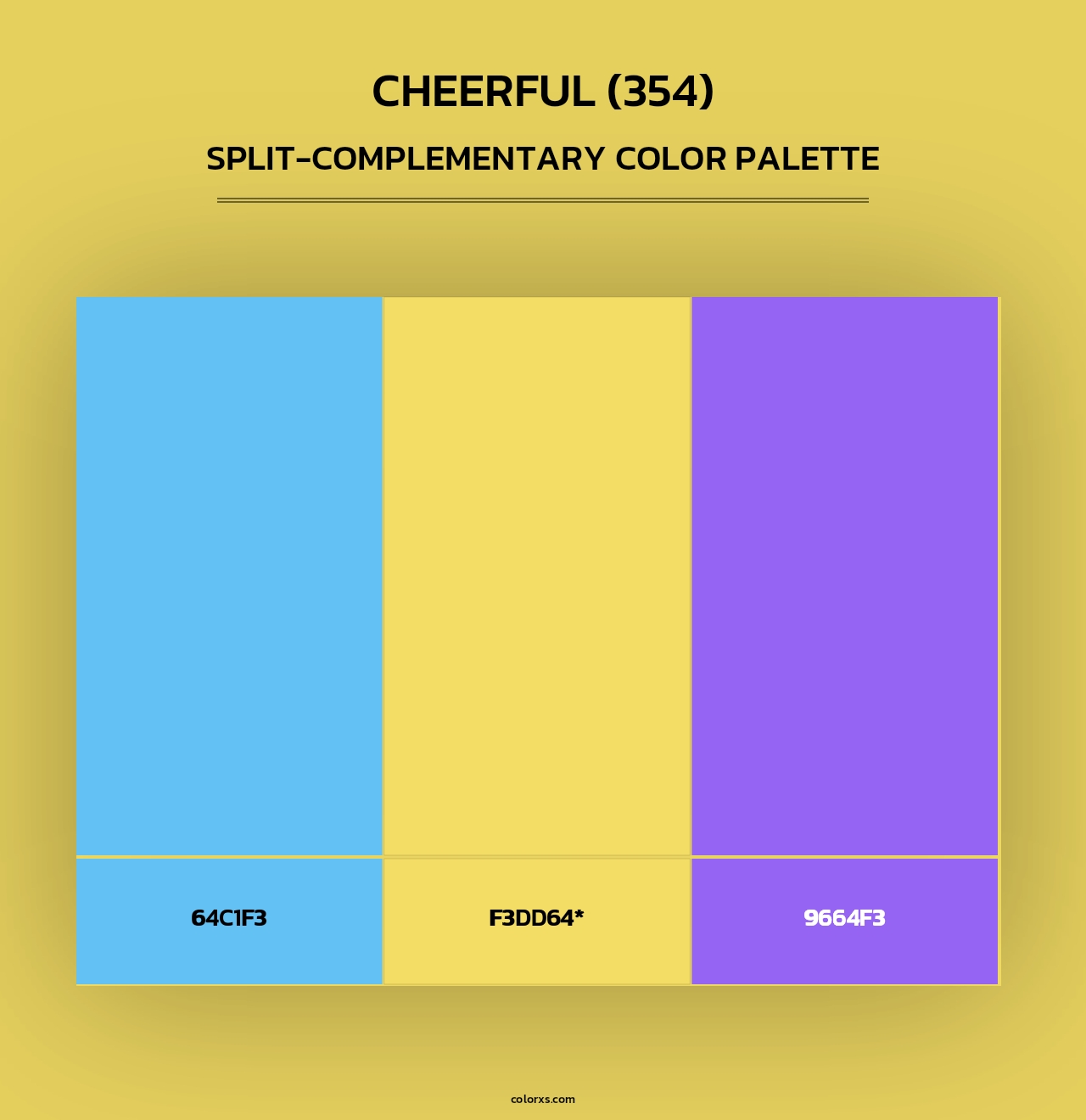 Cheerful (354) - Split-Complementary Color Palette