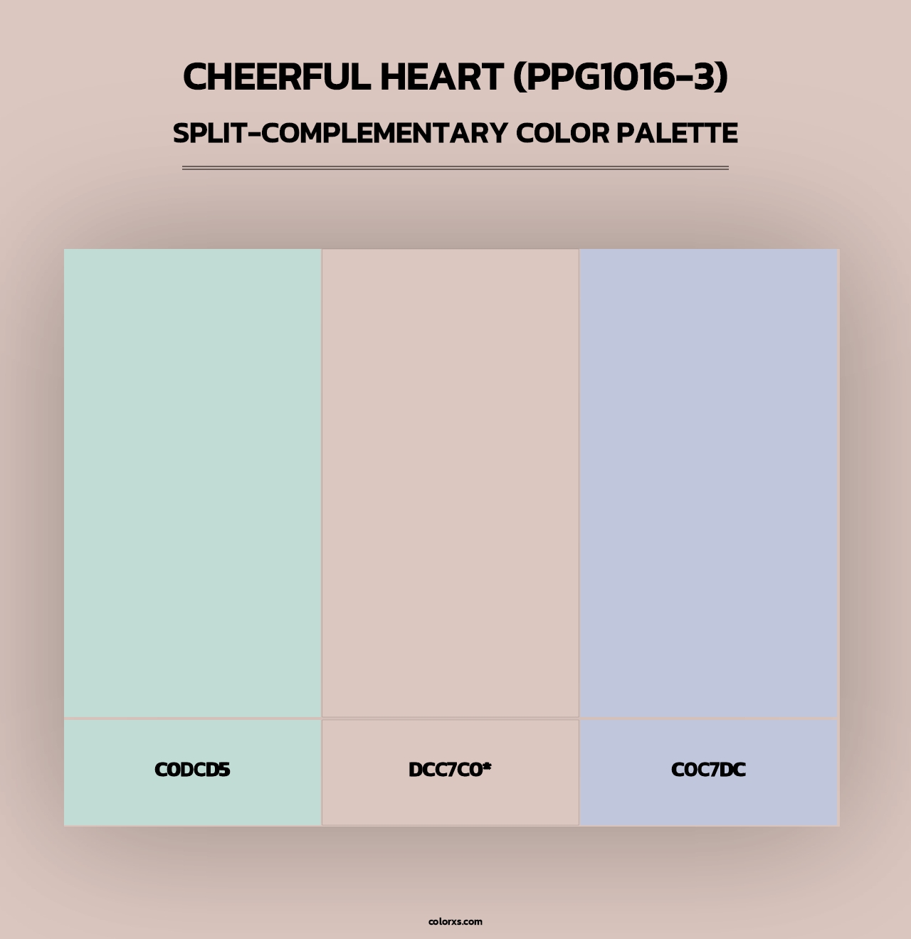 Cheerful Heart (PPG1016-3) - Split-Complementary Color Palette