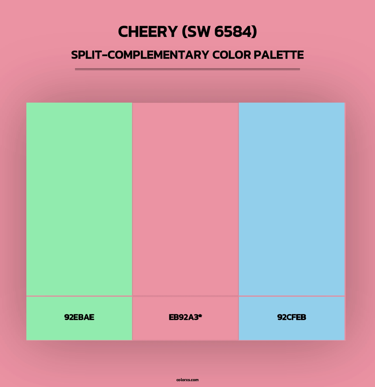 Cheery (SW 6584) - Split-Complementary Color Palette