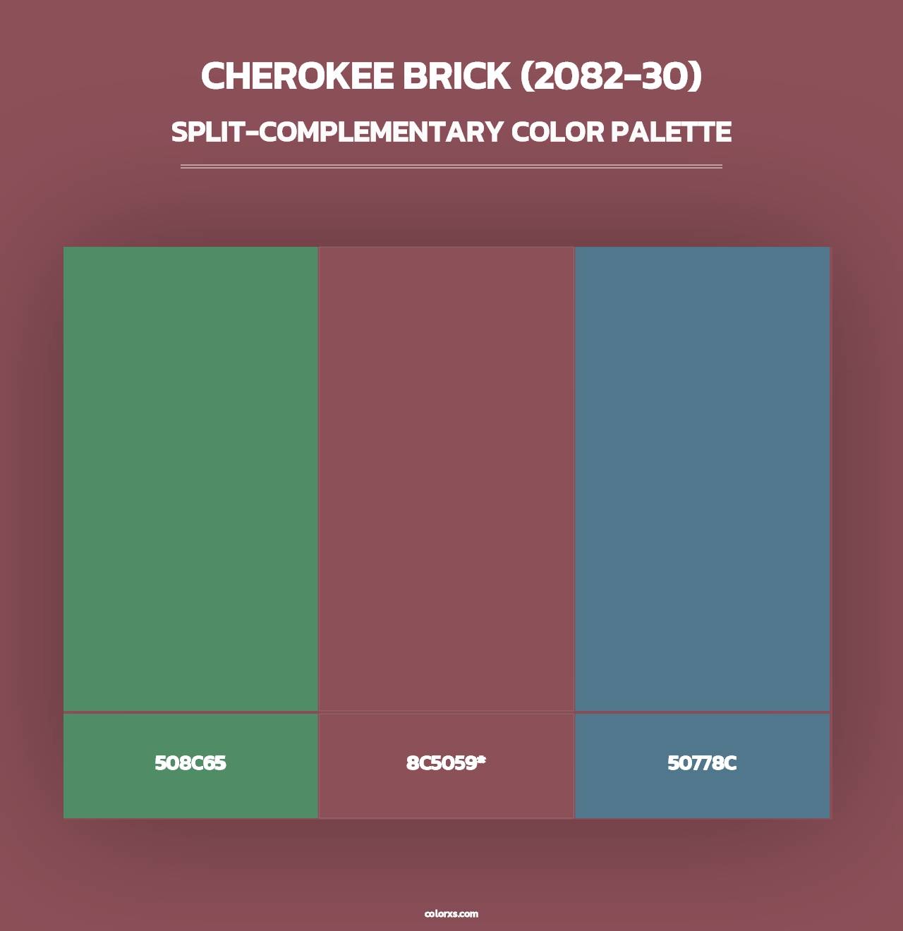 Cherokee Brick (2082-30) - Split-Complementary Color Palette