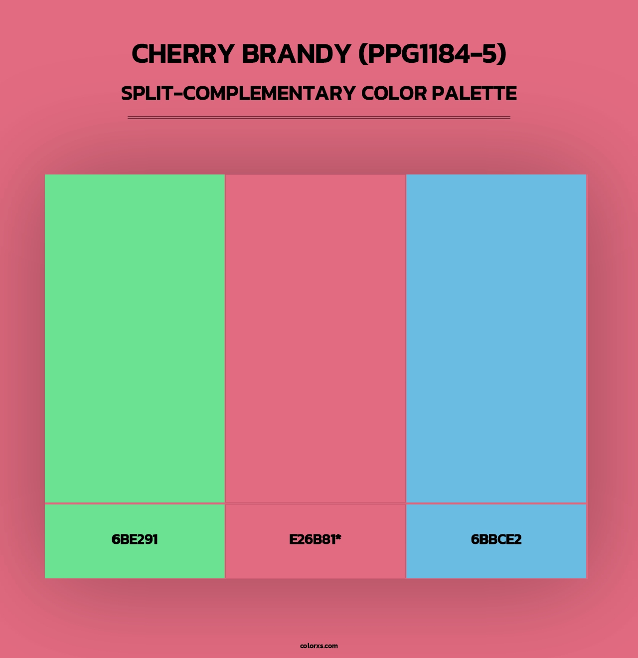 Cherry Brandy (PPG1184-5) - Split-Complementary Color Palette
