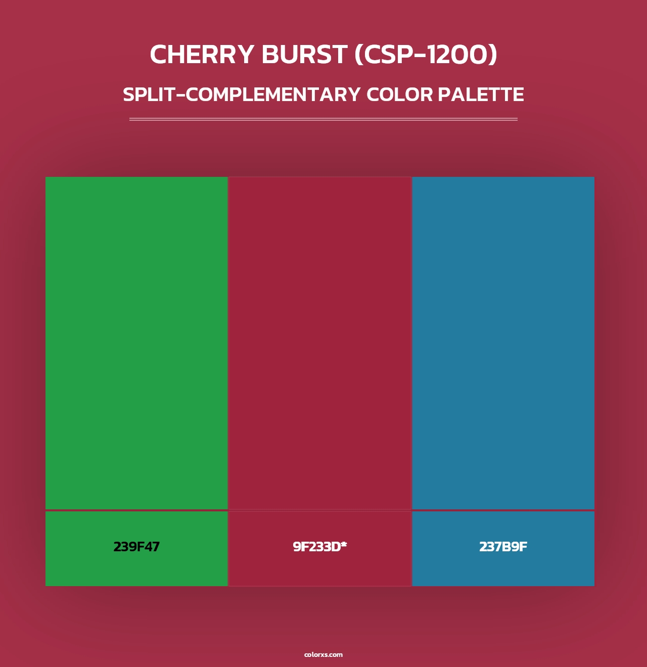 Cherry Burst (CSP-1200) - Split-Complementary Color Palette