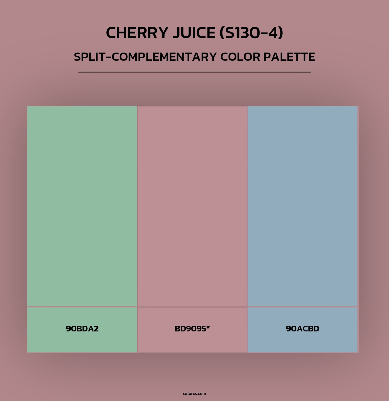 Cherry Juice (S130-4) - Split-Complementary Color Palette