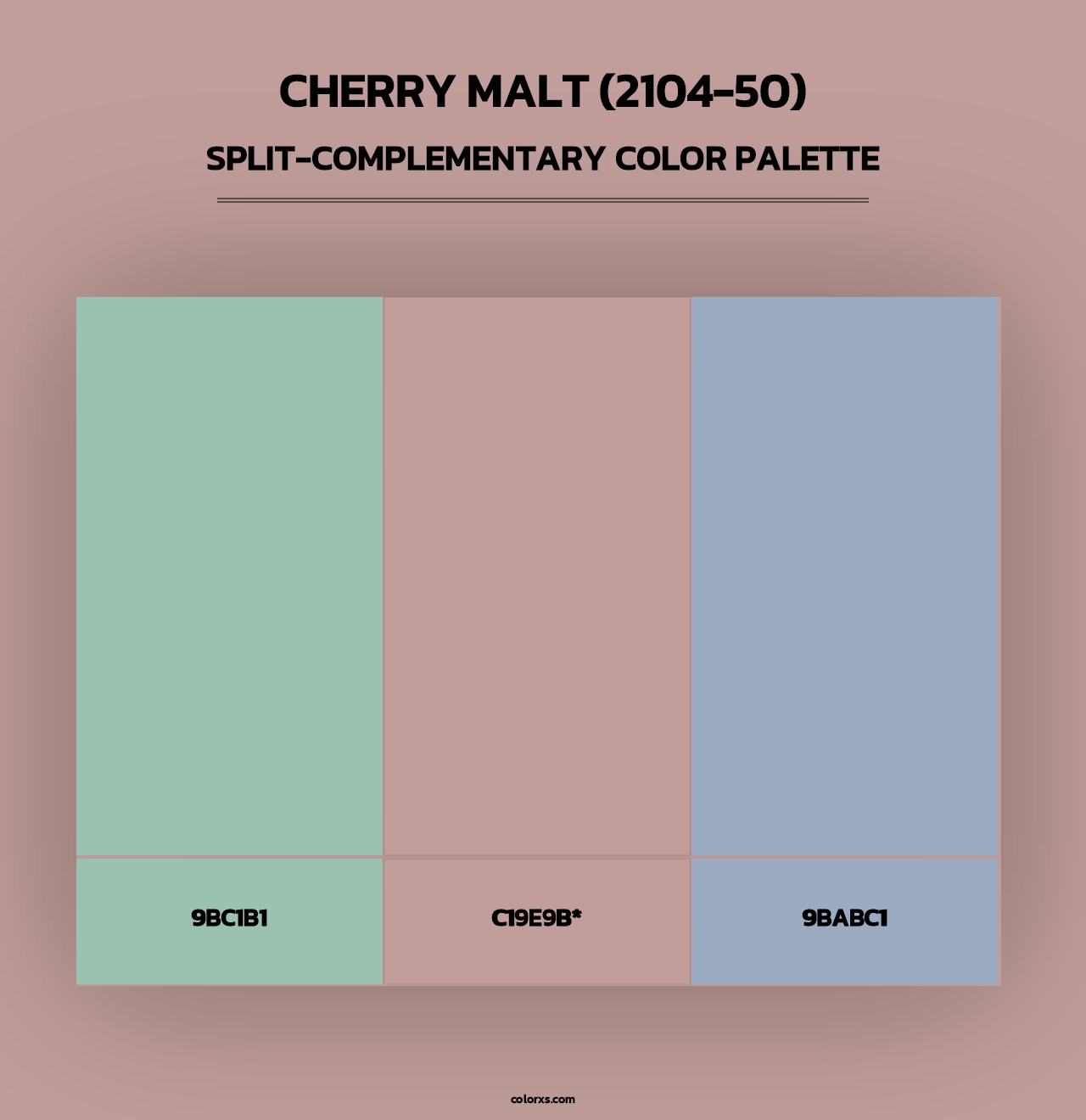 Cherry Malt (2104-50) - Split-Complementary Color Palette