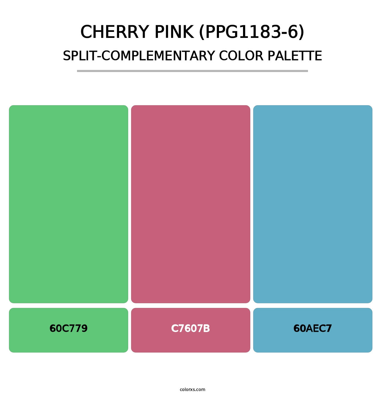 Cherry Pink (PPG1183-6) - Split-Complementary Color Palette