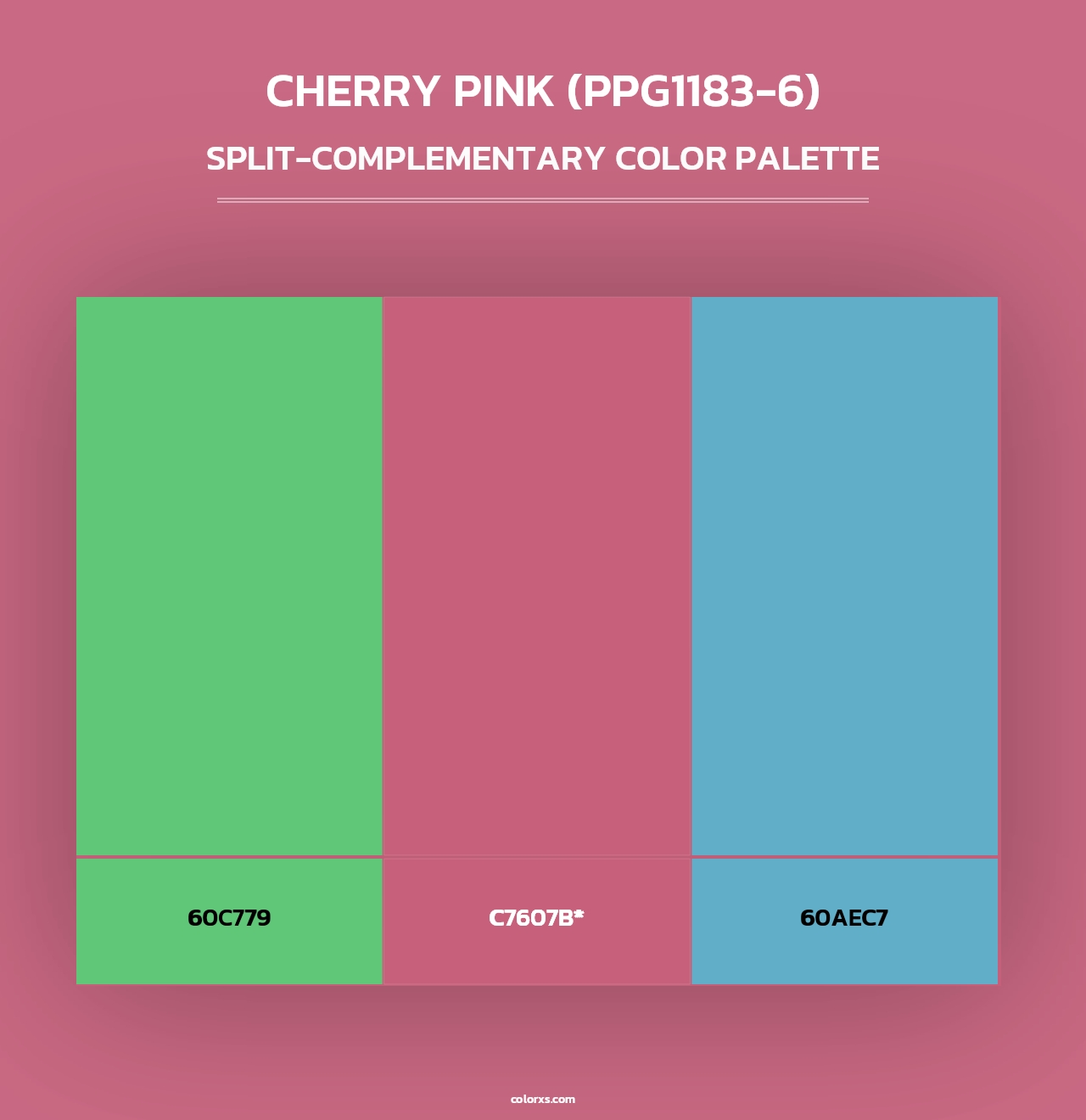 Cherry Pink (PPG1183-6) - Split-Complementary Color Palette