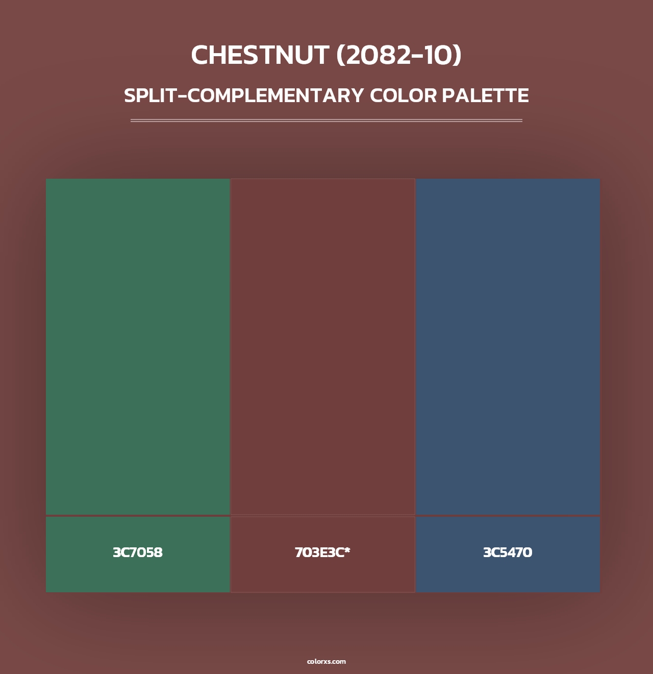 Chestnut (2082-10) - Split-Complementary Color Palette