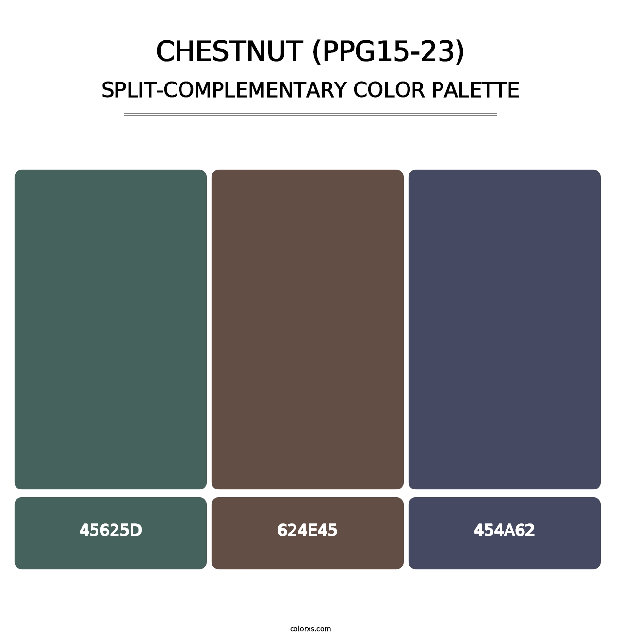 Chestnut (PPG15-23) - Split-Complementary Color Palette
