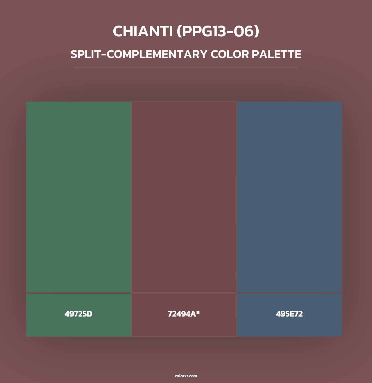 Chianti (PPG13-06) - Split-Complementary Color Palette