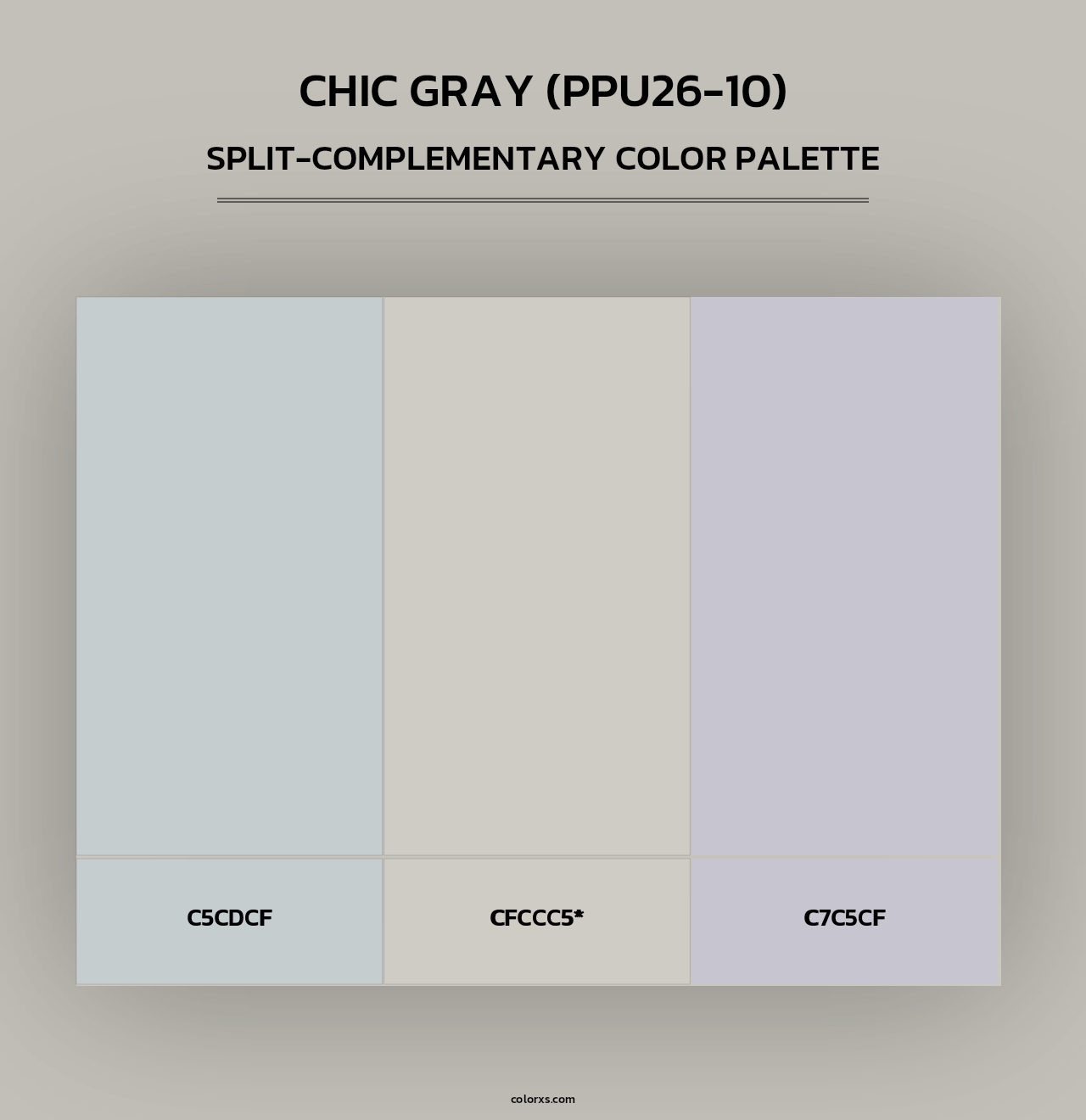 Chic Gray (PPU26-10) - Split-Complementary Color Palette