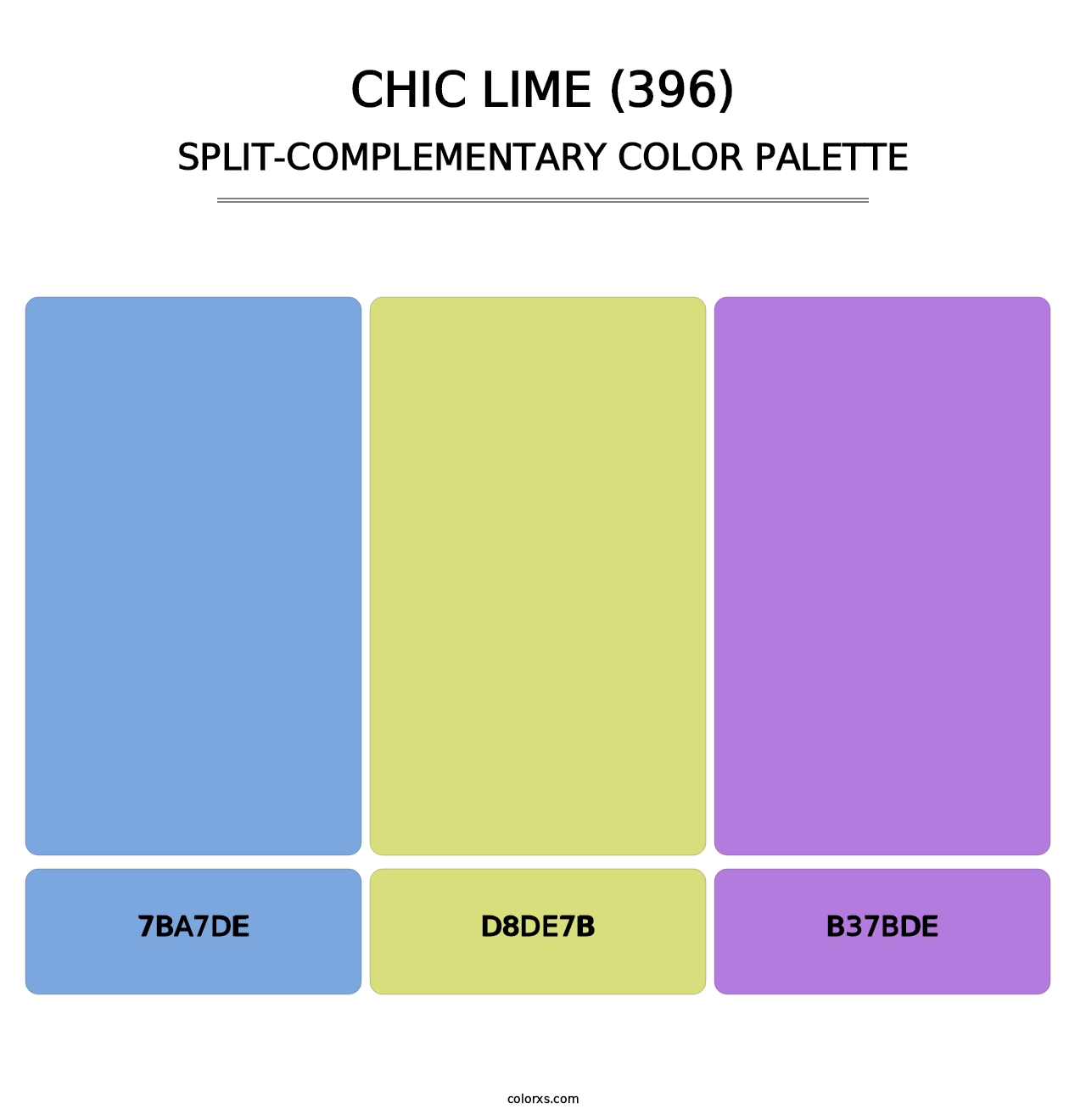 Chic Lime (396) - Split-Complementary Color Palette