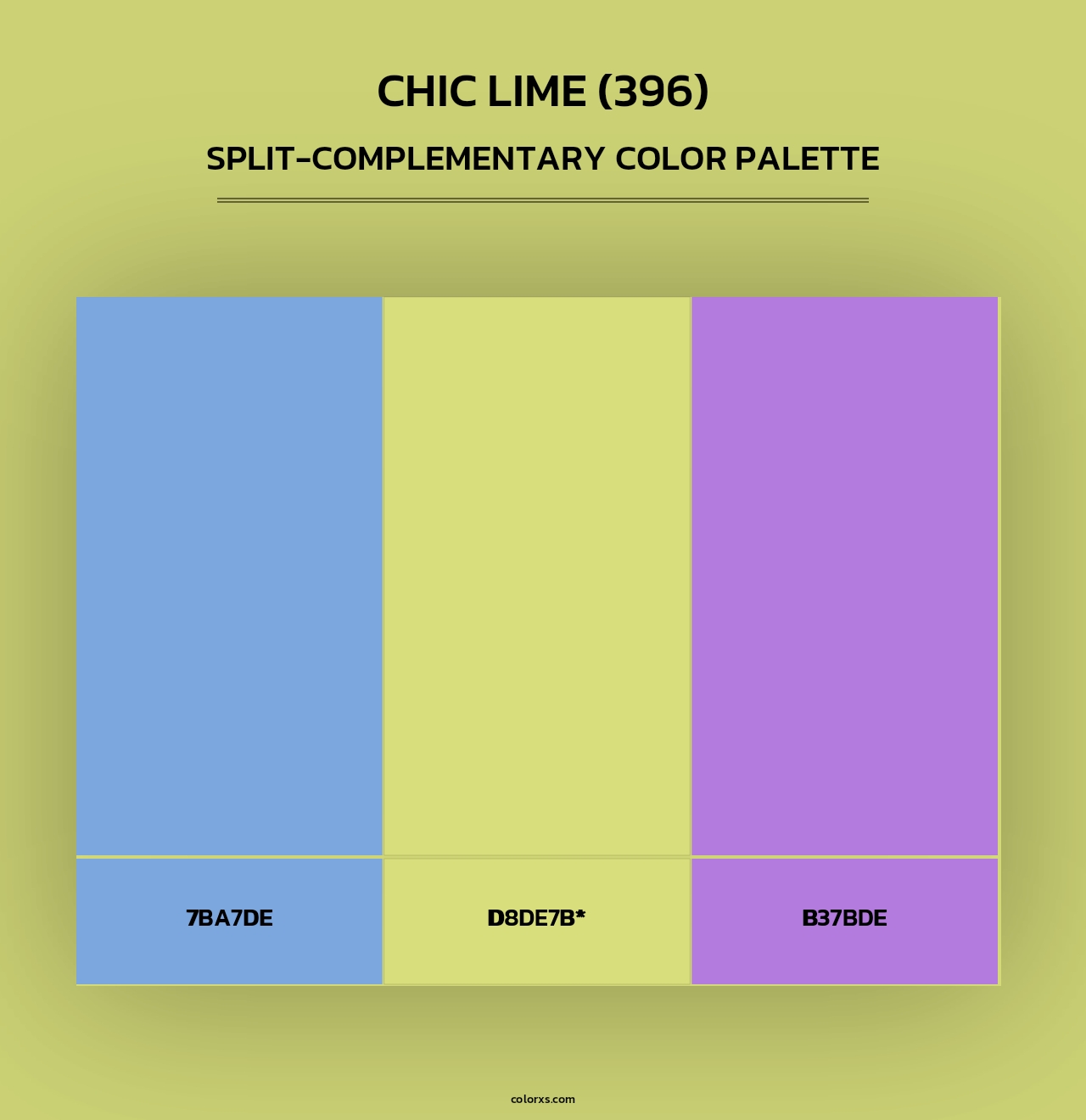 Chic Lime (396) - Split-Complementary Color Palette