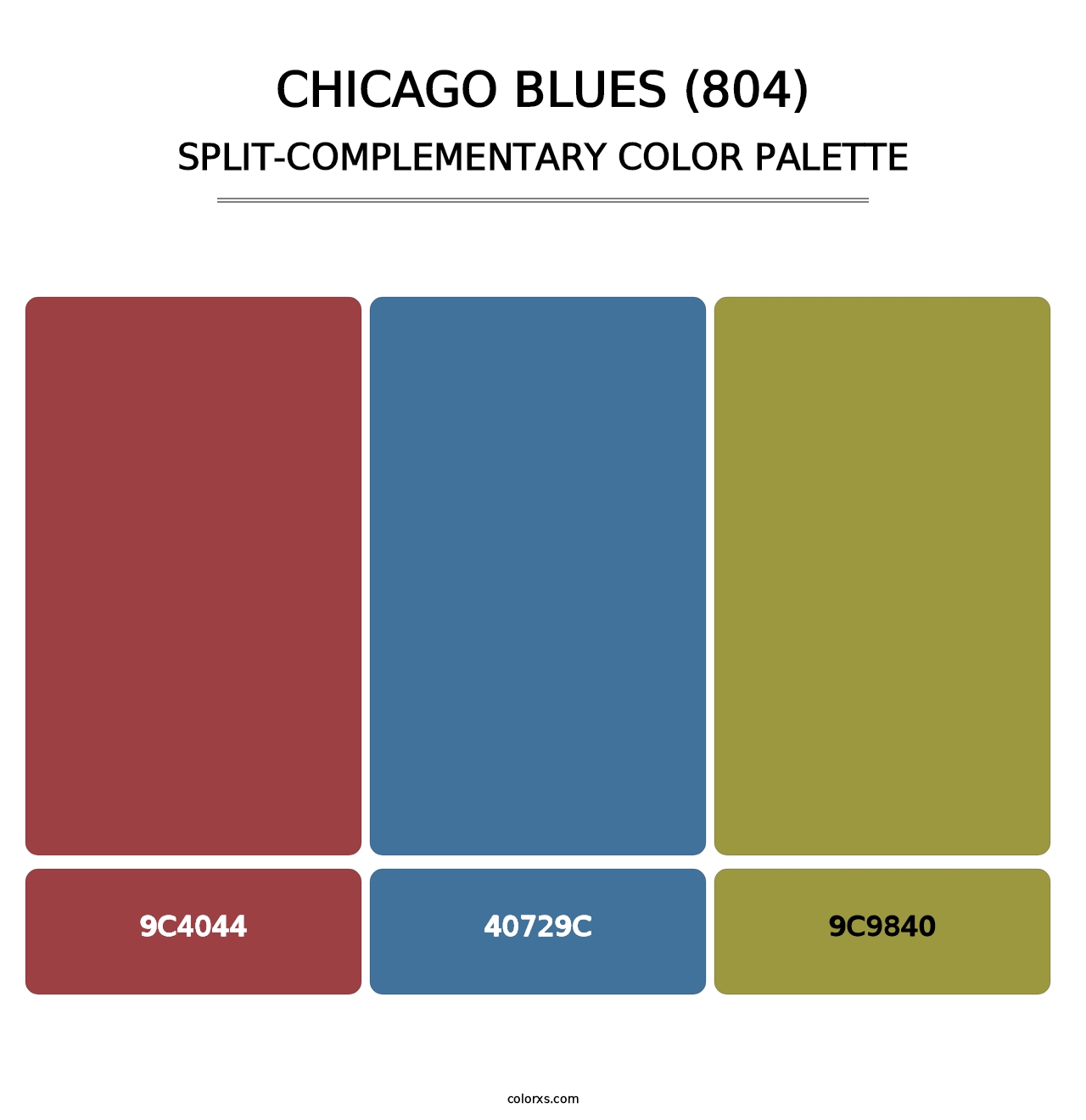 Chicago Blues (804) - Split-Complementary Color Palette