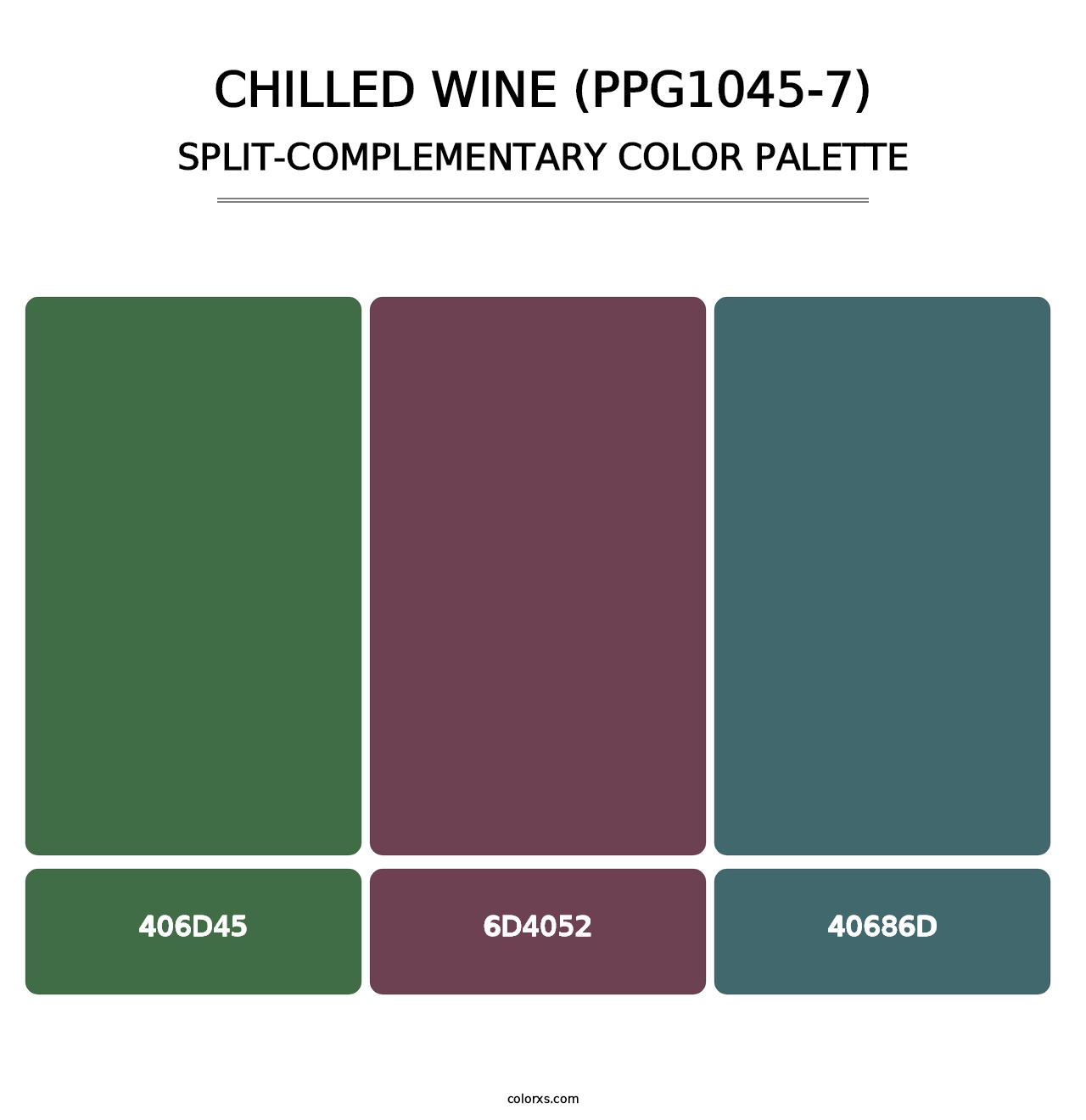 Chilled Wine (PPG1045-7) - Split-Complementary Color Palette