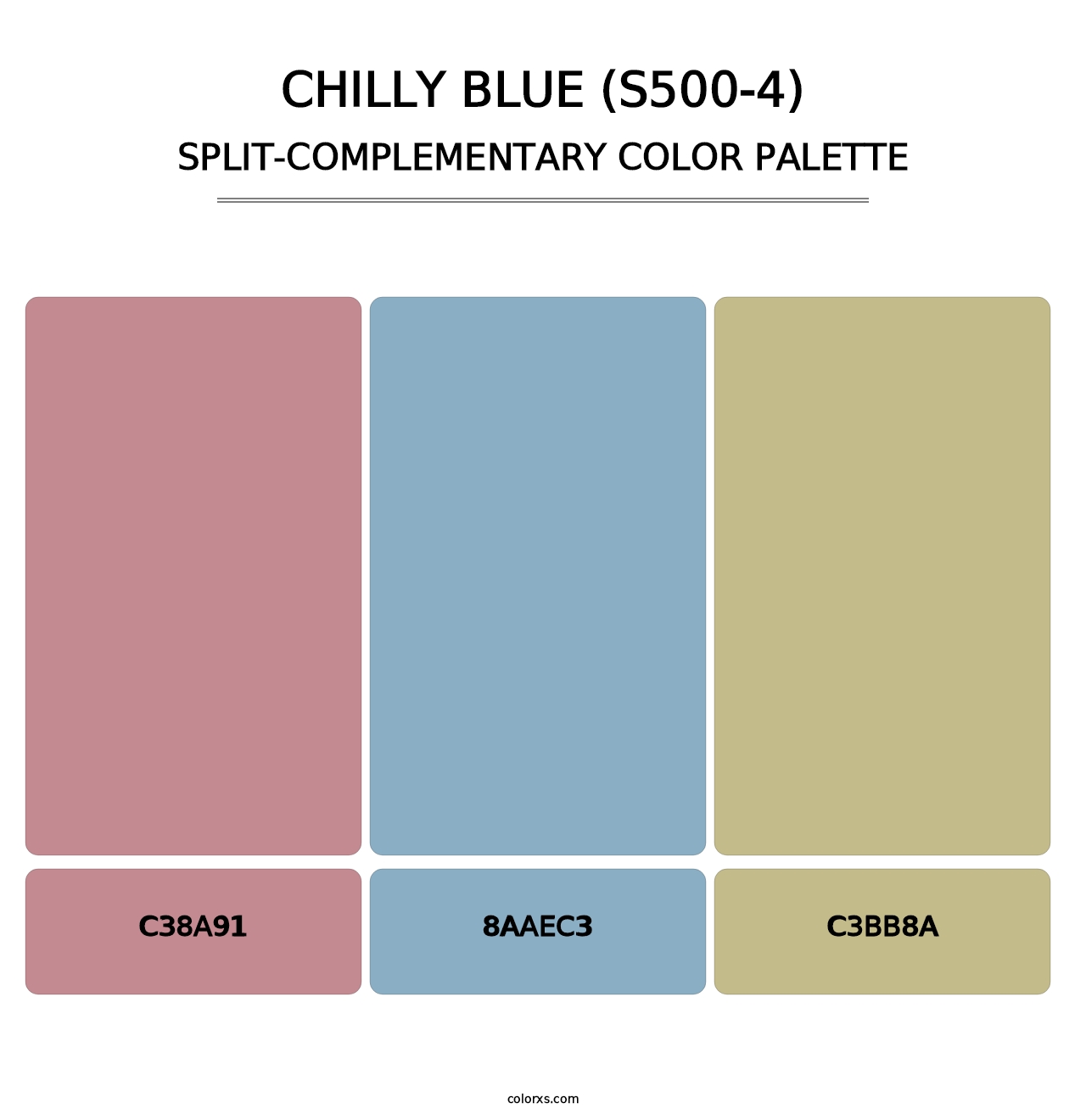 Chilly Blue (S500-4) - Split-Complementary Color Palette