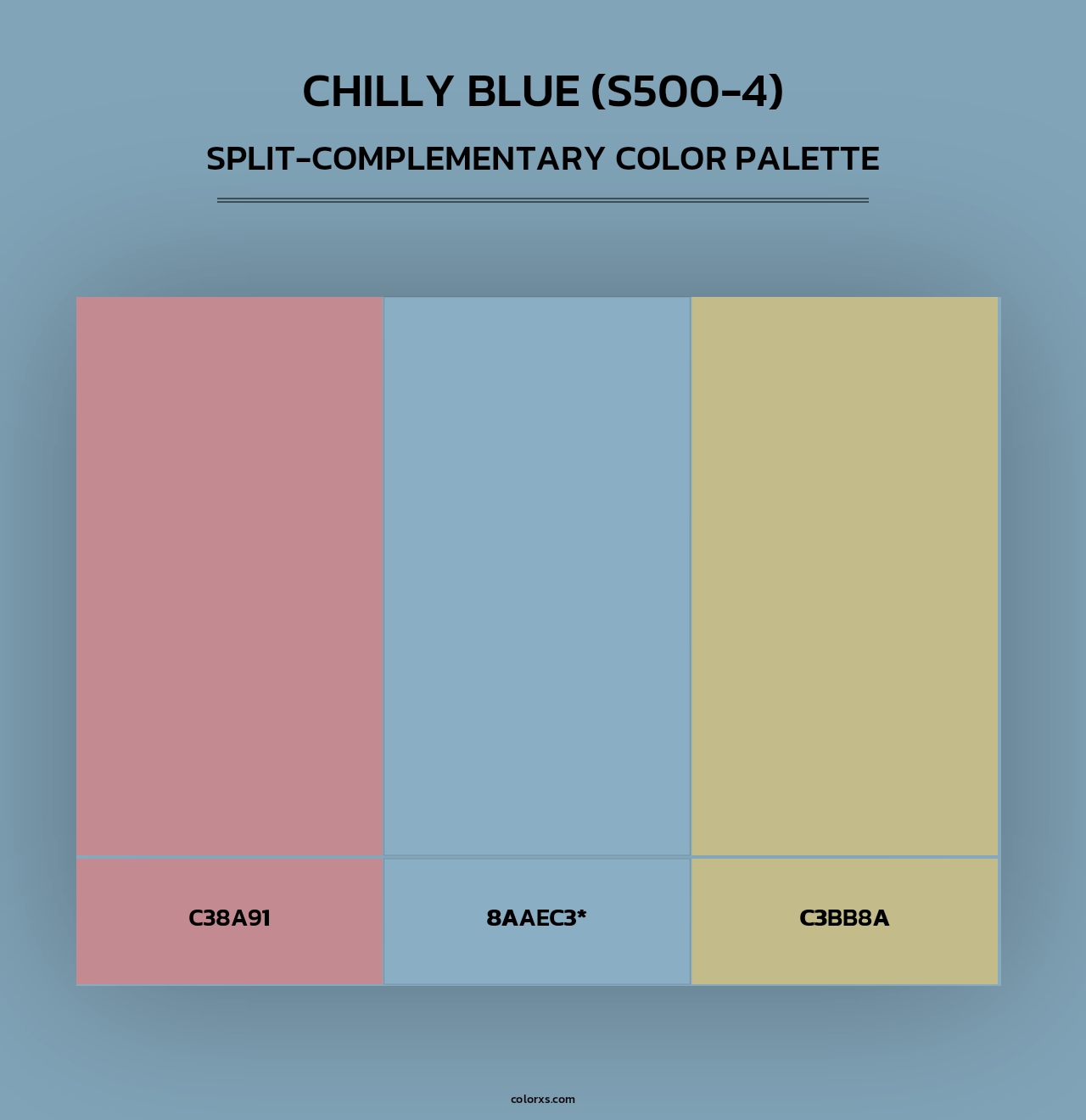 Chilly Blue (S500-4) - Split-Complementary Color Palette