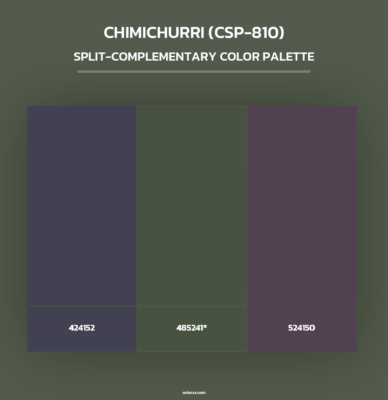 Chimichurri (CSP-810) - Split-Complementary Color Palette