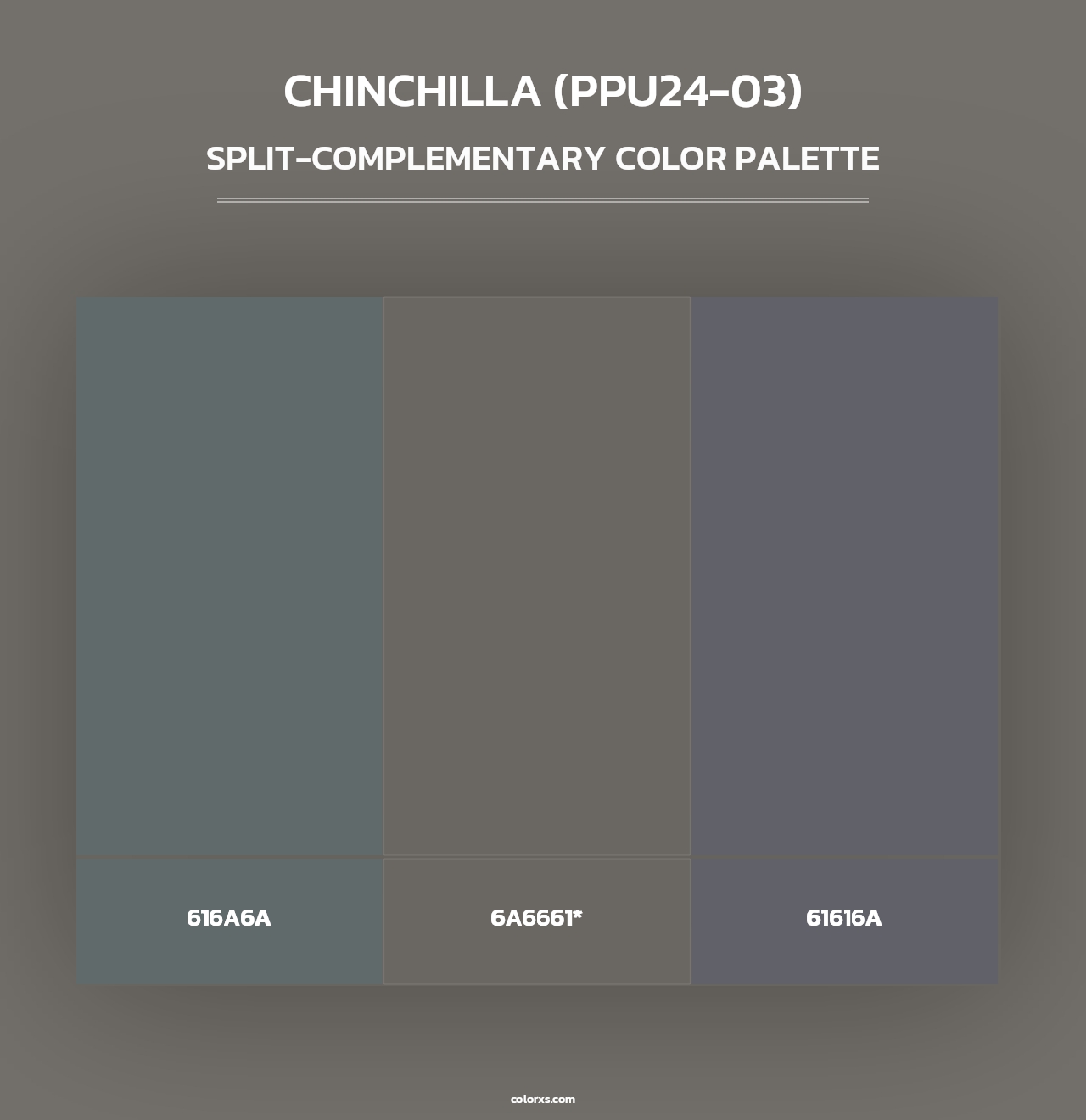 Chinchilla (PPU24-03) - Split-Complementary Color Palette