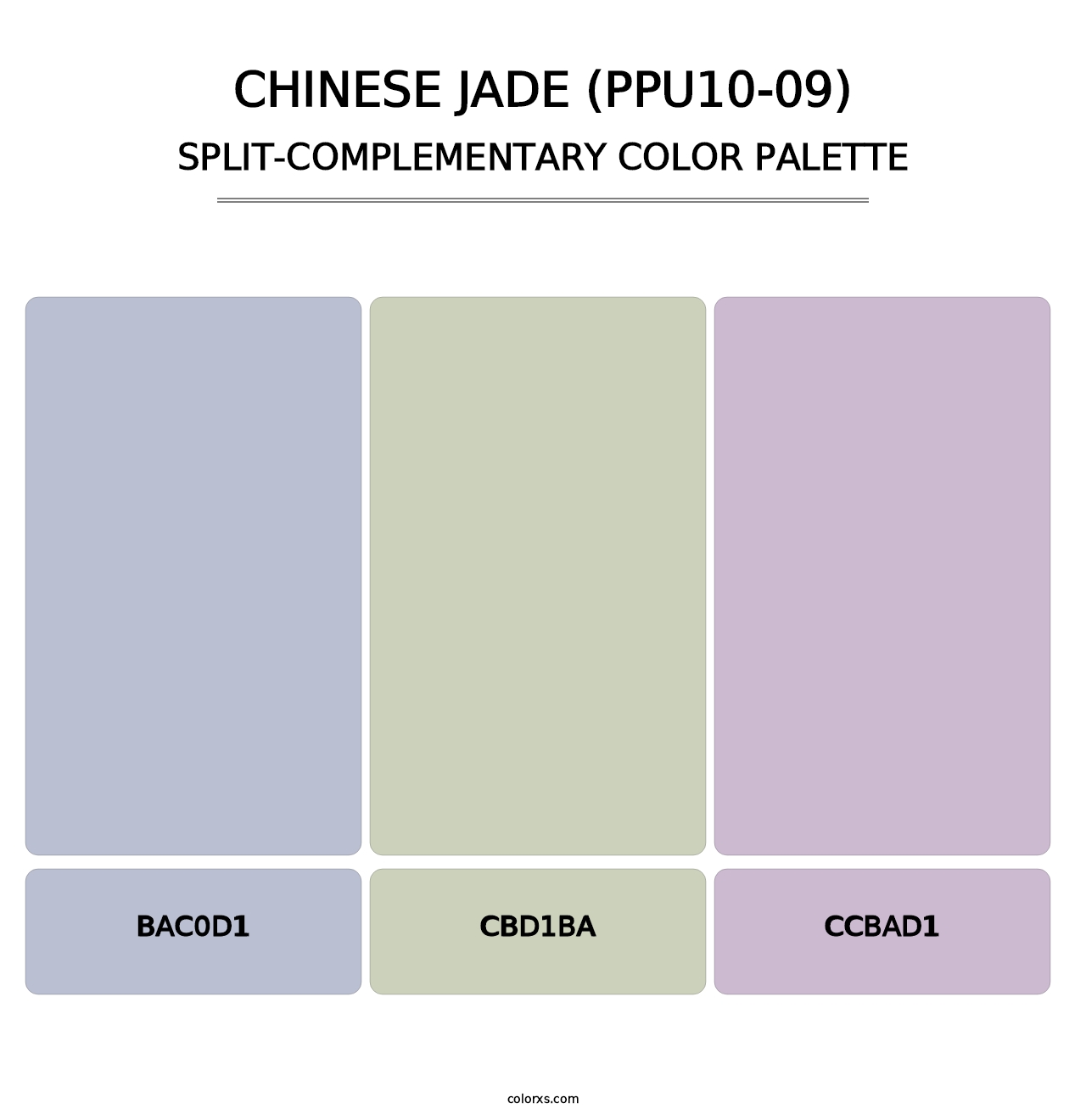 Chinese Jade (PPU10-09) - Split-Complementary Color Palette