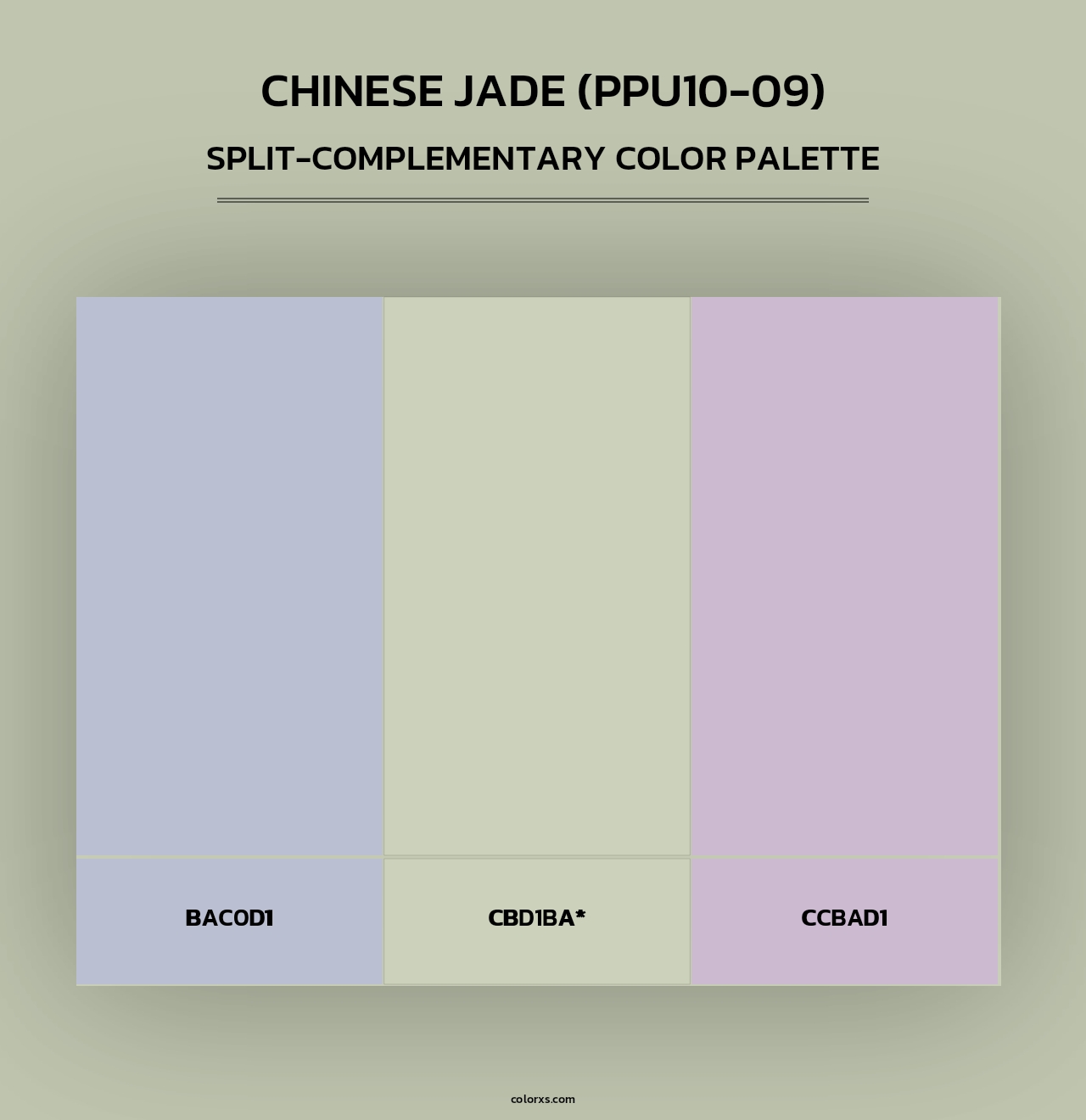 Chinese Jade (PPU10-09) - Split-Complementary Color Palette