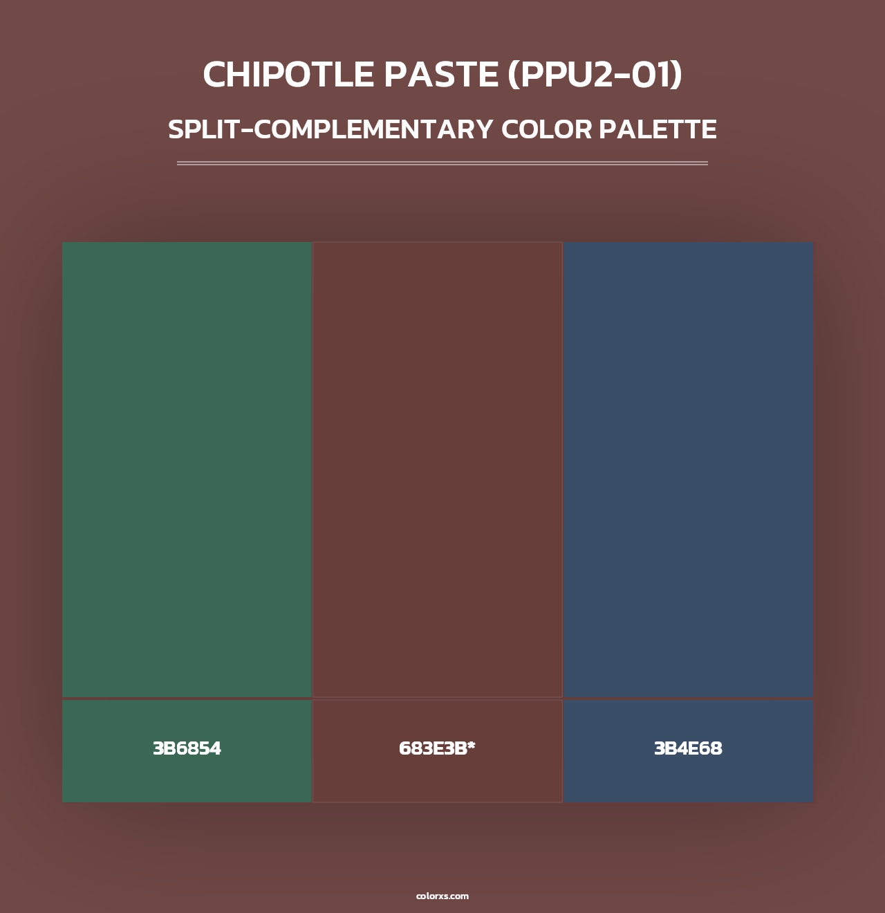 Chipotle Paste (PPU2-01) - Split-Complementary Color Palette
