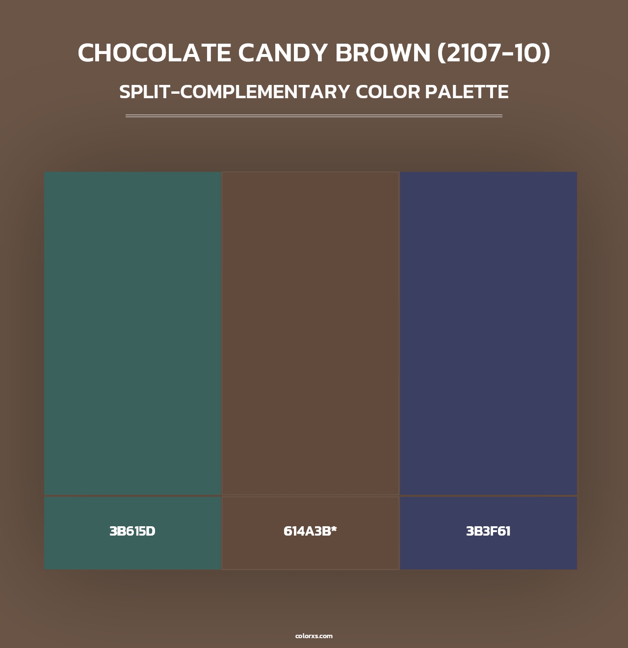 Chocolate Candy Brown (2107-10) - Split-Complementary Color Palette
